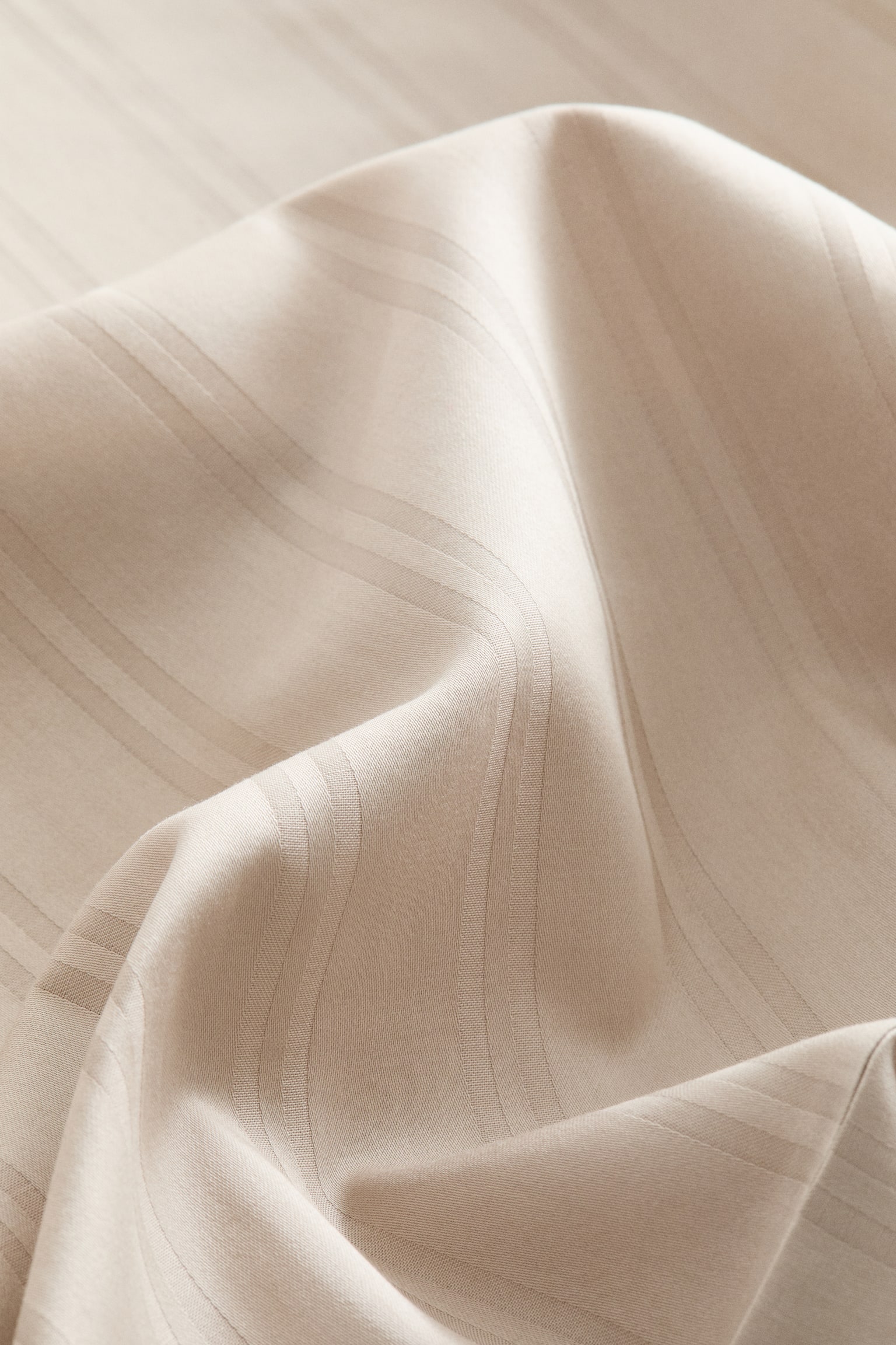 Funda de almohada en satén de algodón - Beige/Blanco - 2