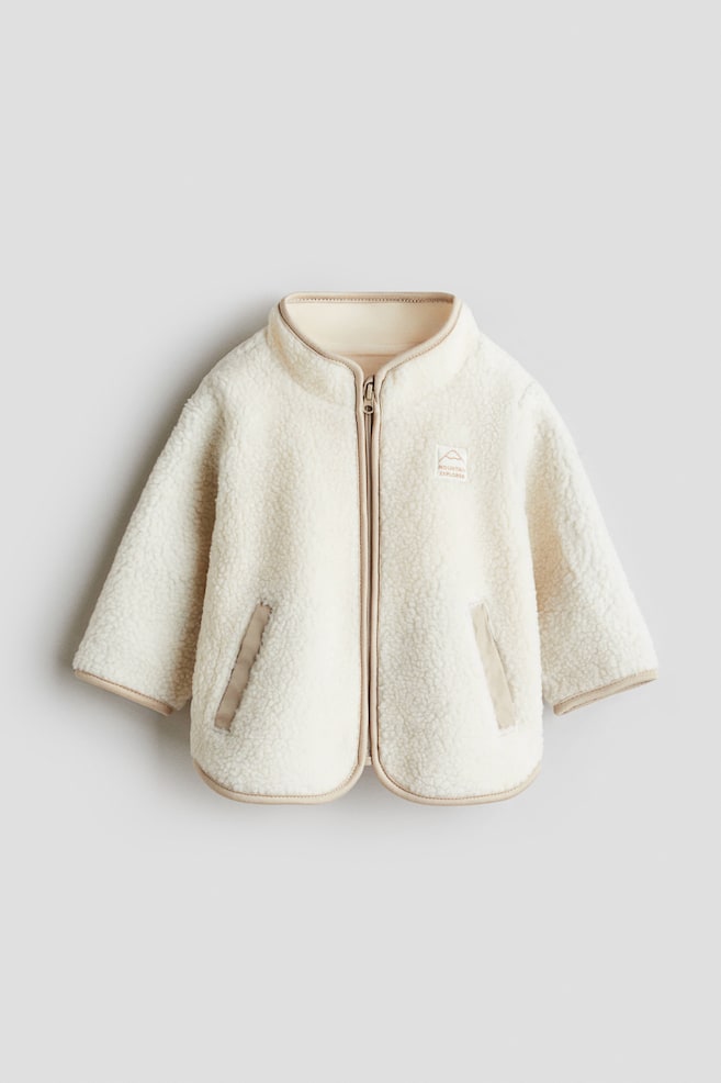 Teddy jacket - Cream/Light pink/Light beige/Dusty blue/Colour block - 1