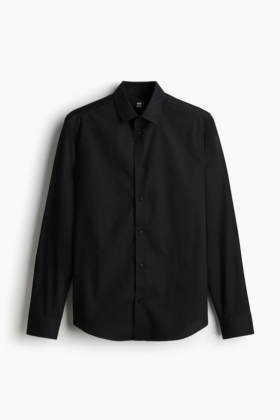 Мужские рубашки H&M Slim Fit Easy-iron Shirt
