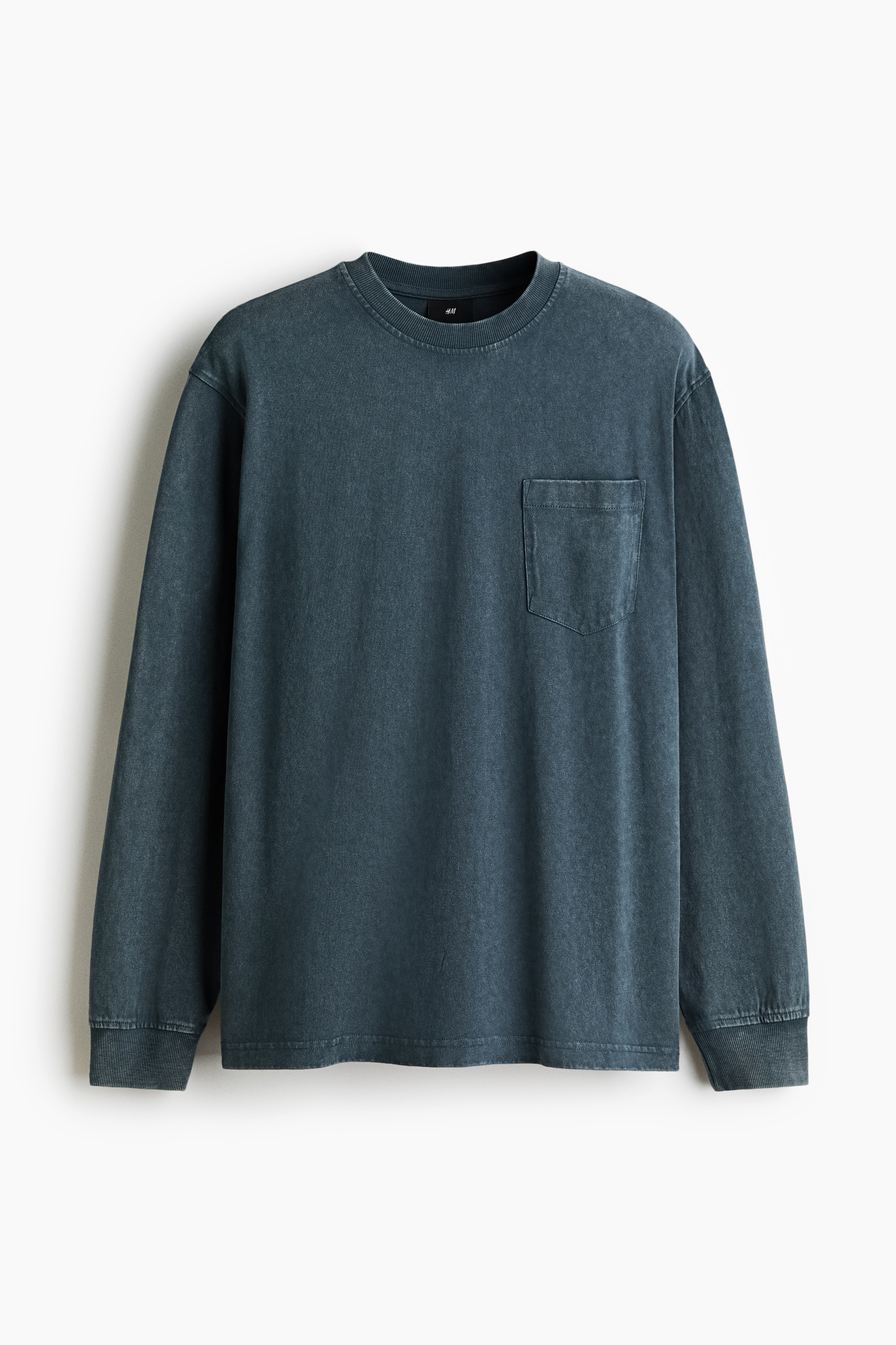 Loose Fit Long-sleeved top - Dark teal/Black/Beige