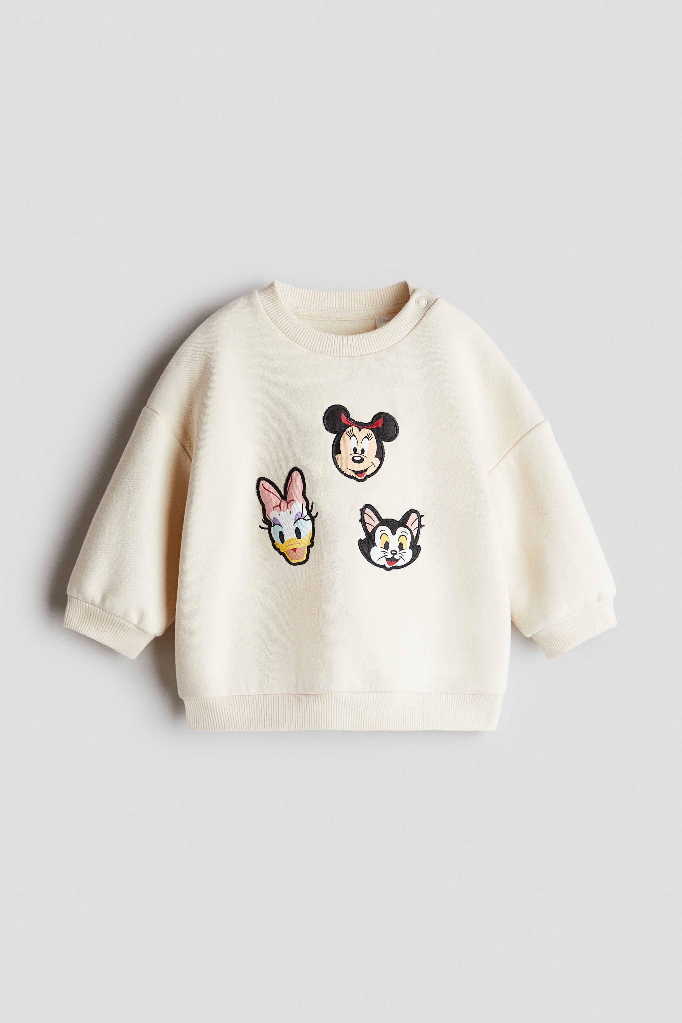 Nyomott mintás melegítőfelső bolyhozott fonákkal - Világosbézs/Minnie egér/Világos rózsaszín/101 kiskutya/Barna/Miffy