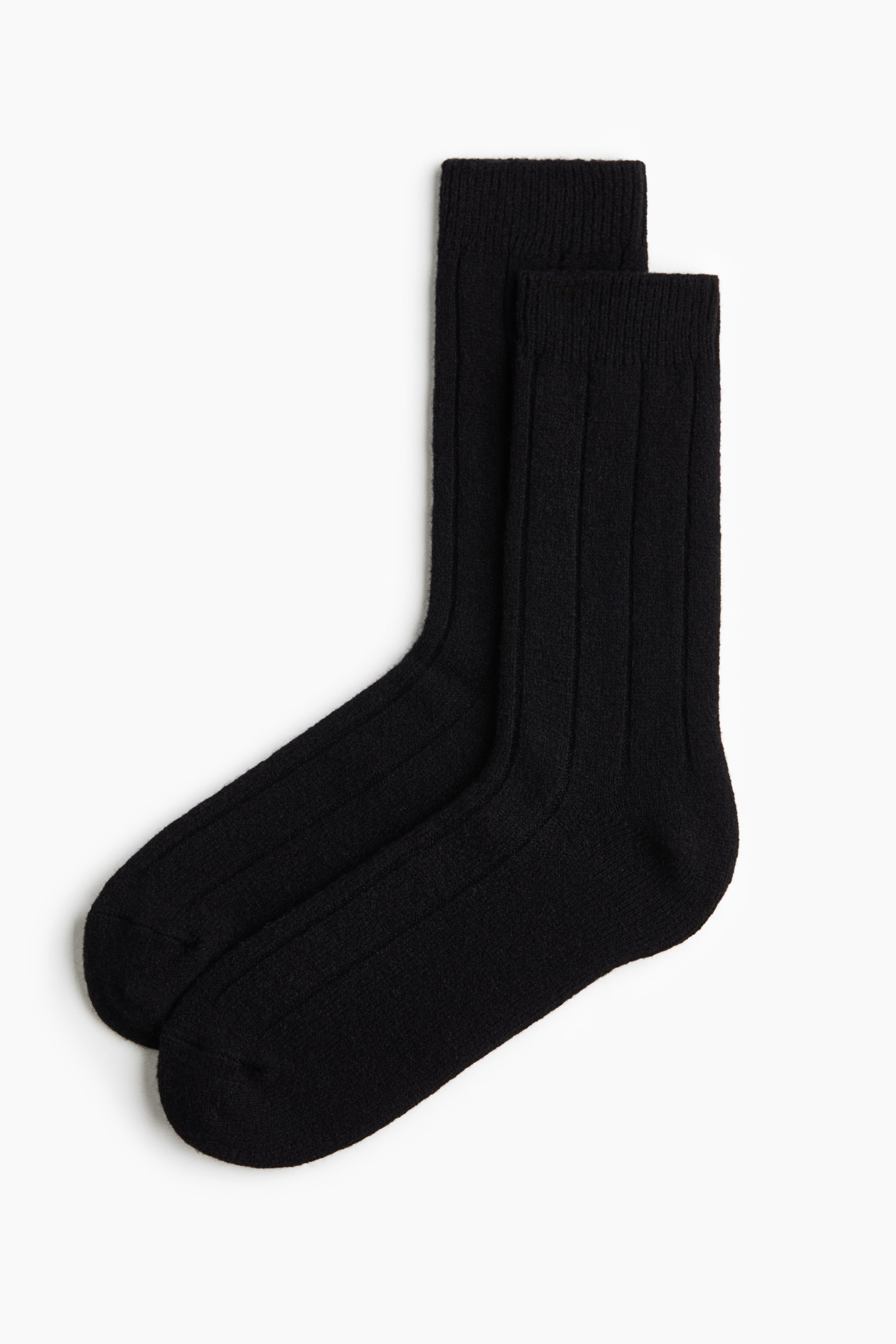 View larger image: Wool-blend socks - Black - Men | H&M 1