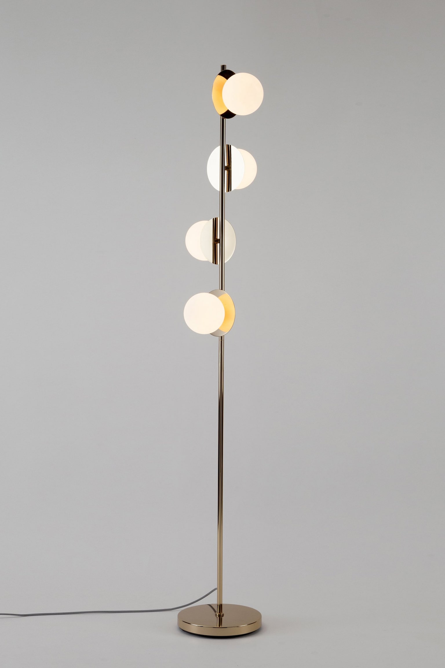 Opal Disk Floor Lamp - Gold - 1