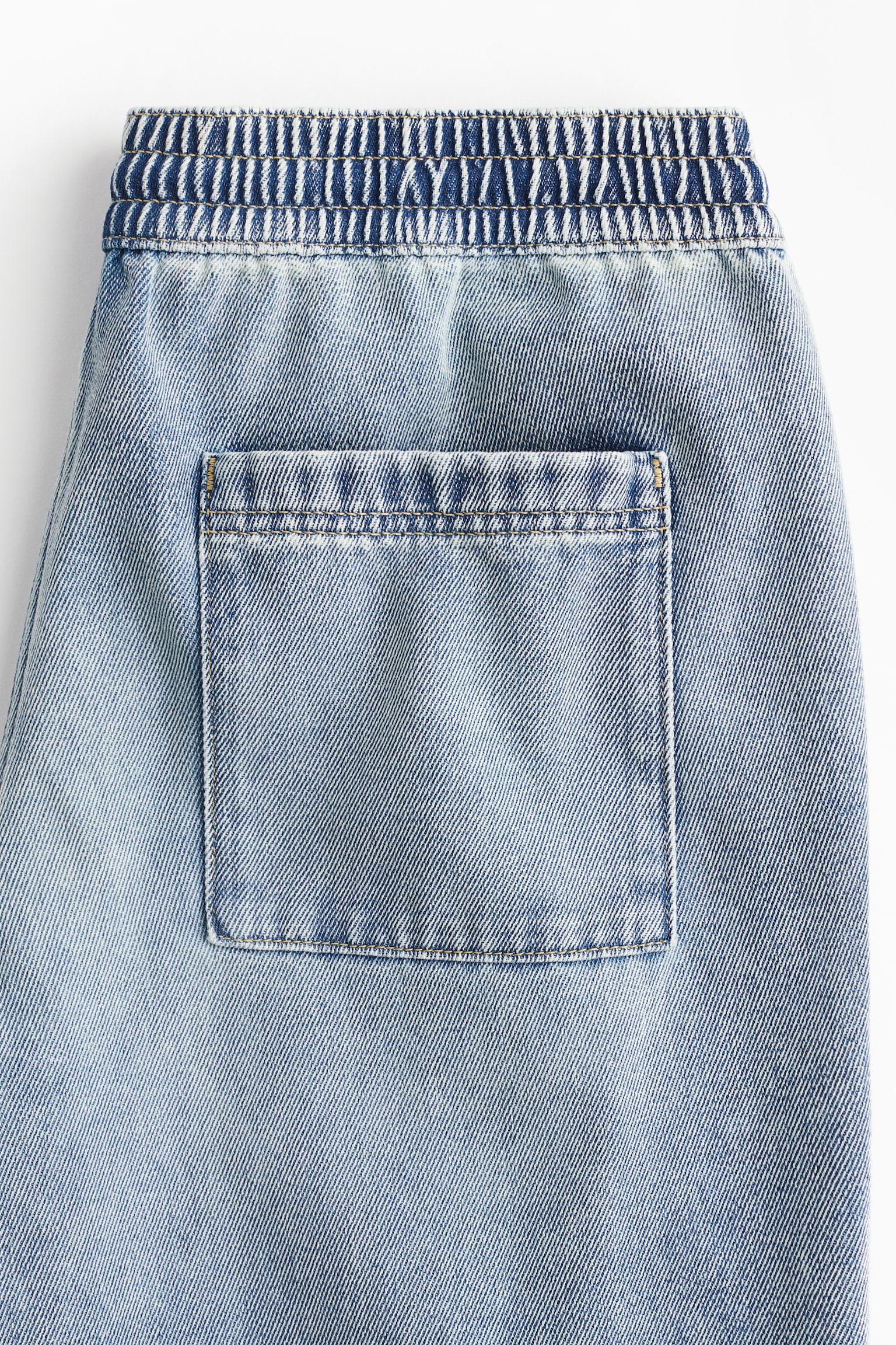 Denim pull-on trousers - Light denim blue/White/Light denim blue/Pale denim blue/Black/Black - 2