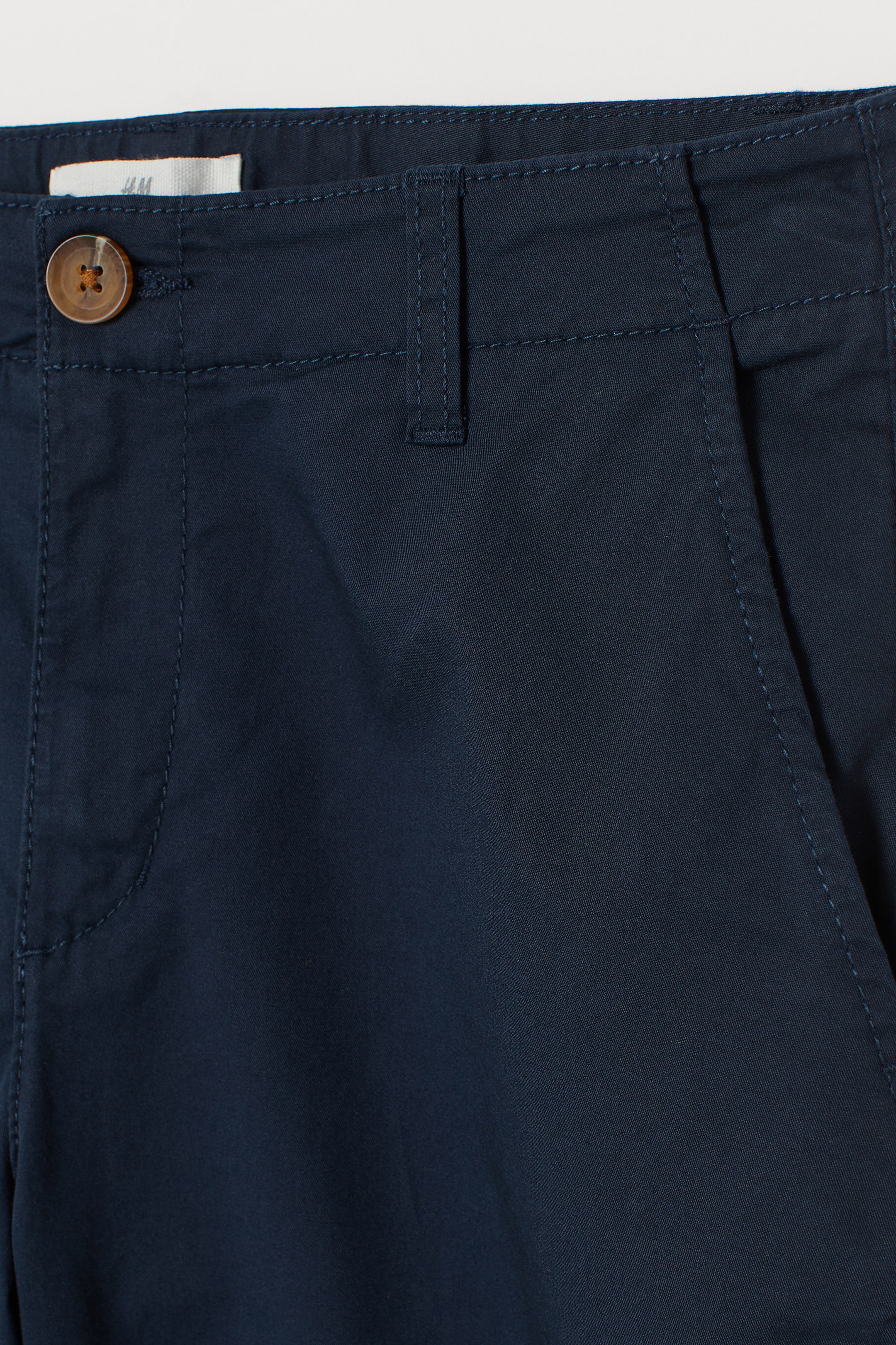 Cotton chinos - Regular waist - Ankle length - Navy blue - Ladies | H&M GB