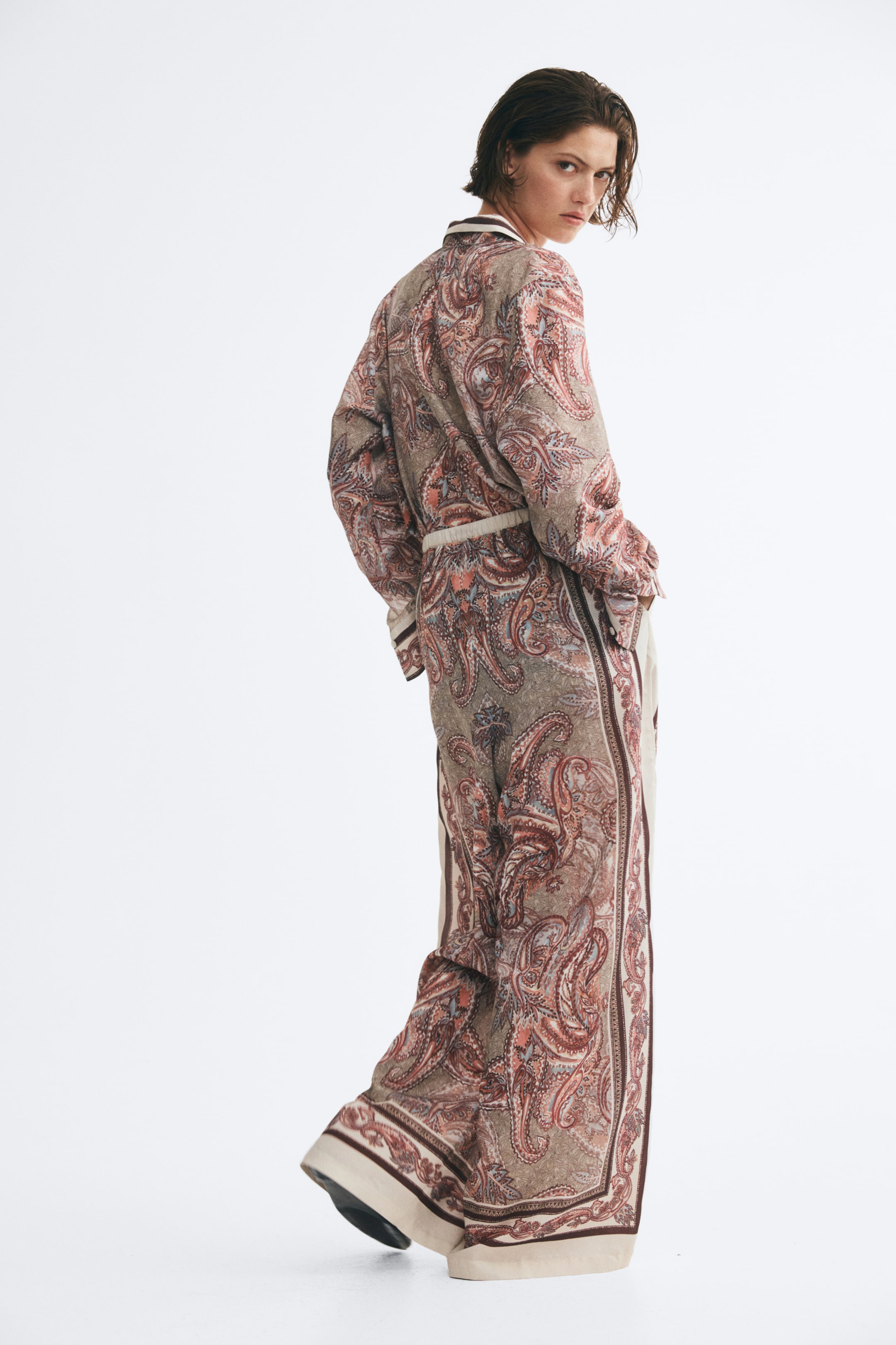 Viscose-Blend Pull-On Pants