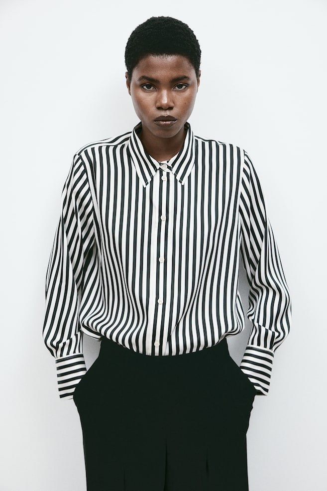 Shirt - White/Black striped/Cream/Black/Cream/Spotted/dc/dc - 1
