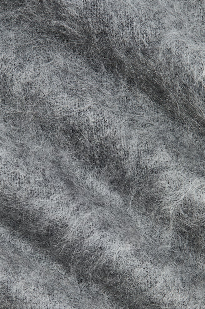 Shirt aus angerautem Kaschmir-Graumeliert - 4