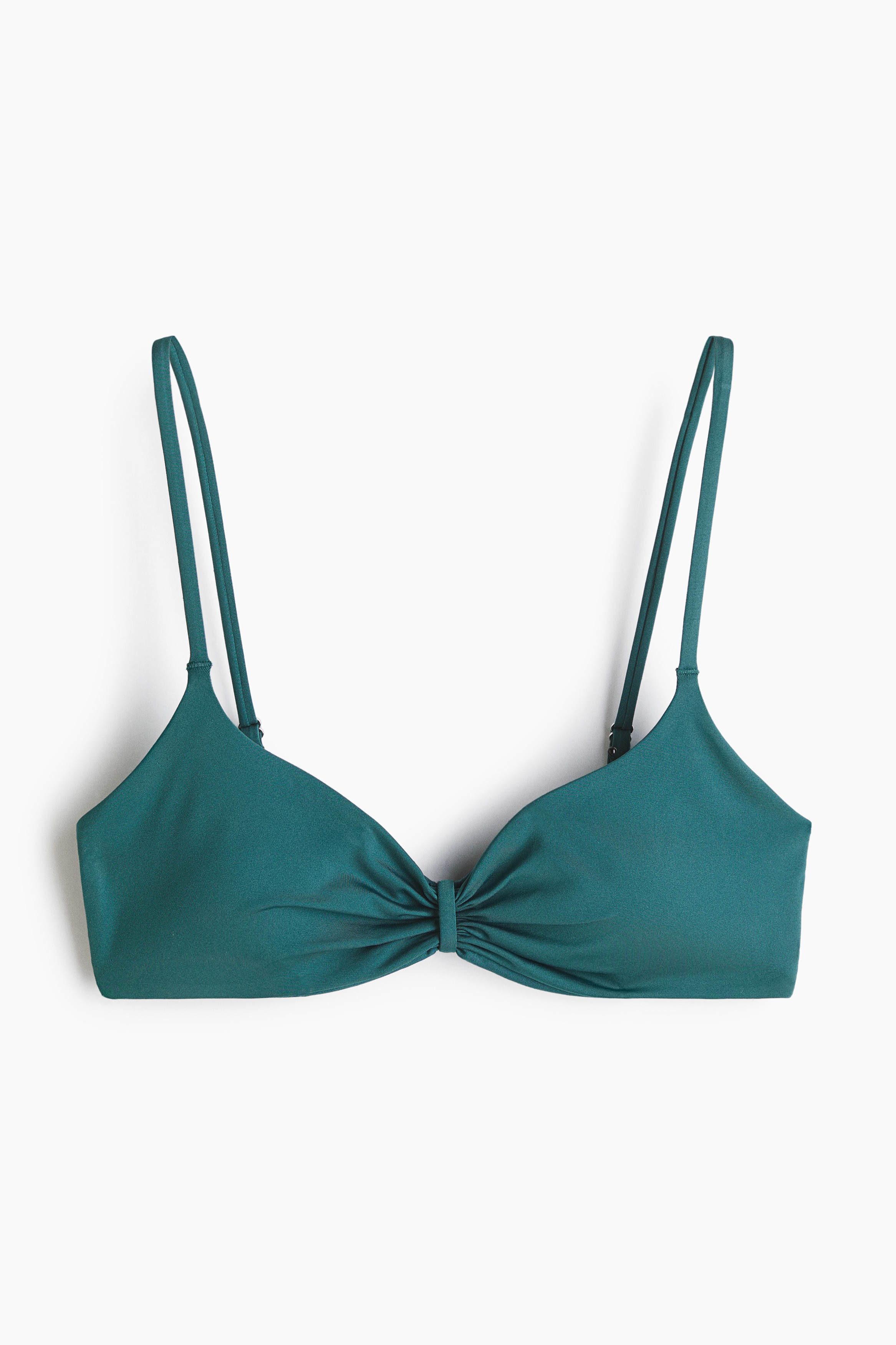 Padded Bikini Top-Dark turquoise