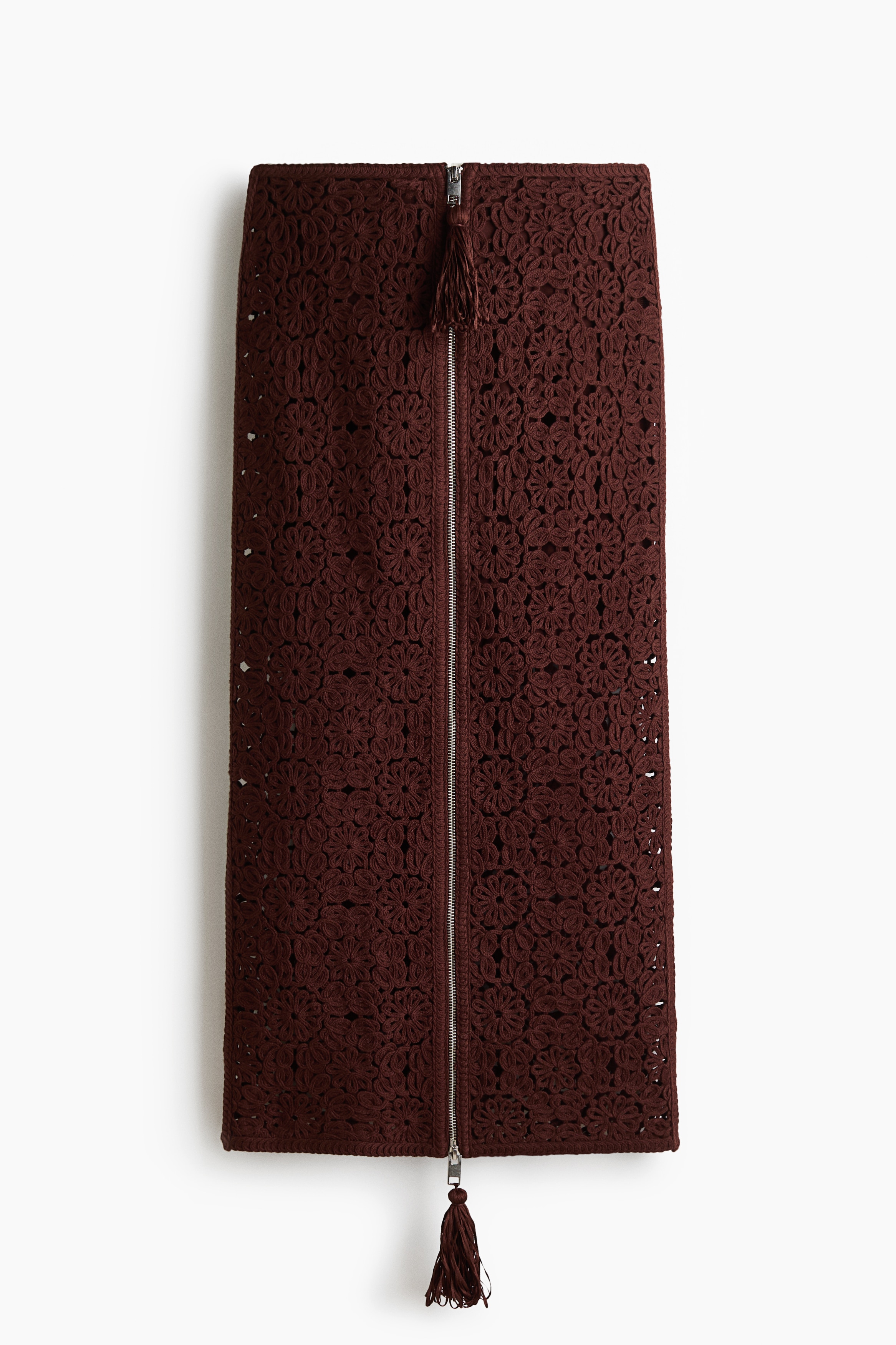 Jupe façon crochet - Marron foncé