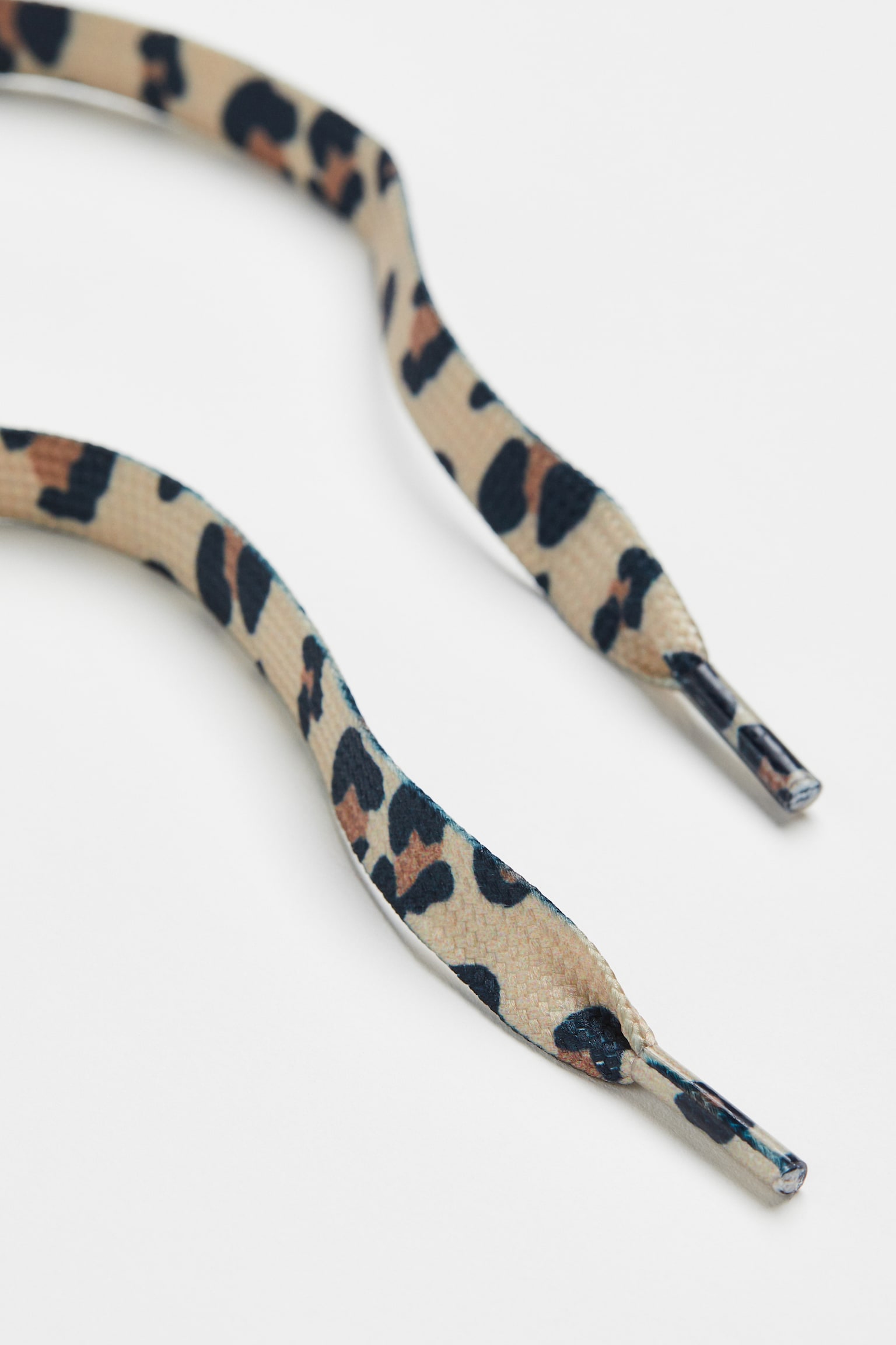 Shoe Laces - Light beige/Leopard print/White - 2