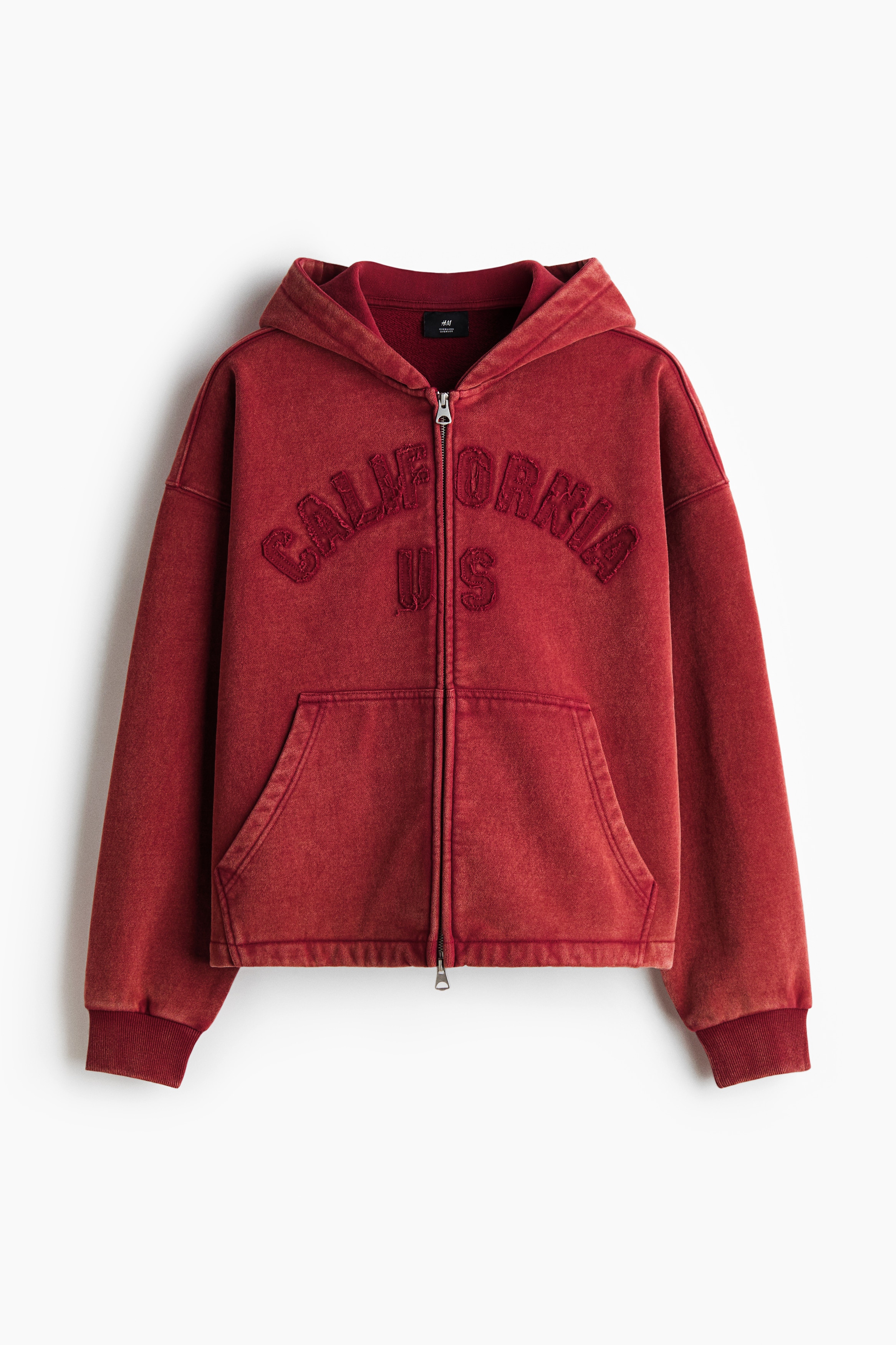 Oversized Boxy Hooded Jacket - Red/California/Black/West Coast
