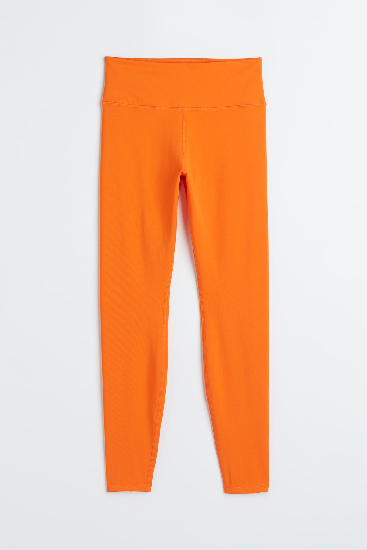 High Waist Sports Leggings - High waist - Long - Orange - Ladies | H&M US