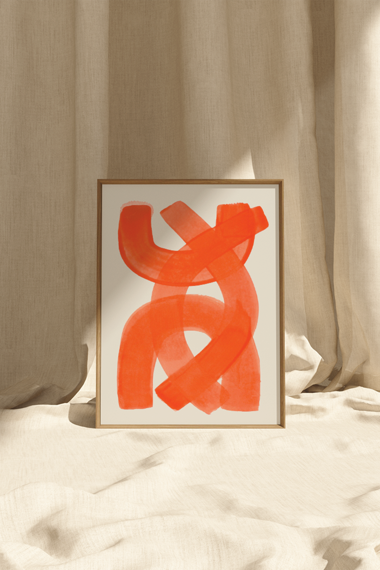 Ejaaz Haniff - Orange Strokes - Orange - Poster & Frame - Home All | H&M DE