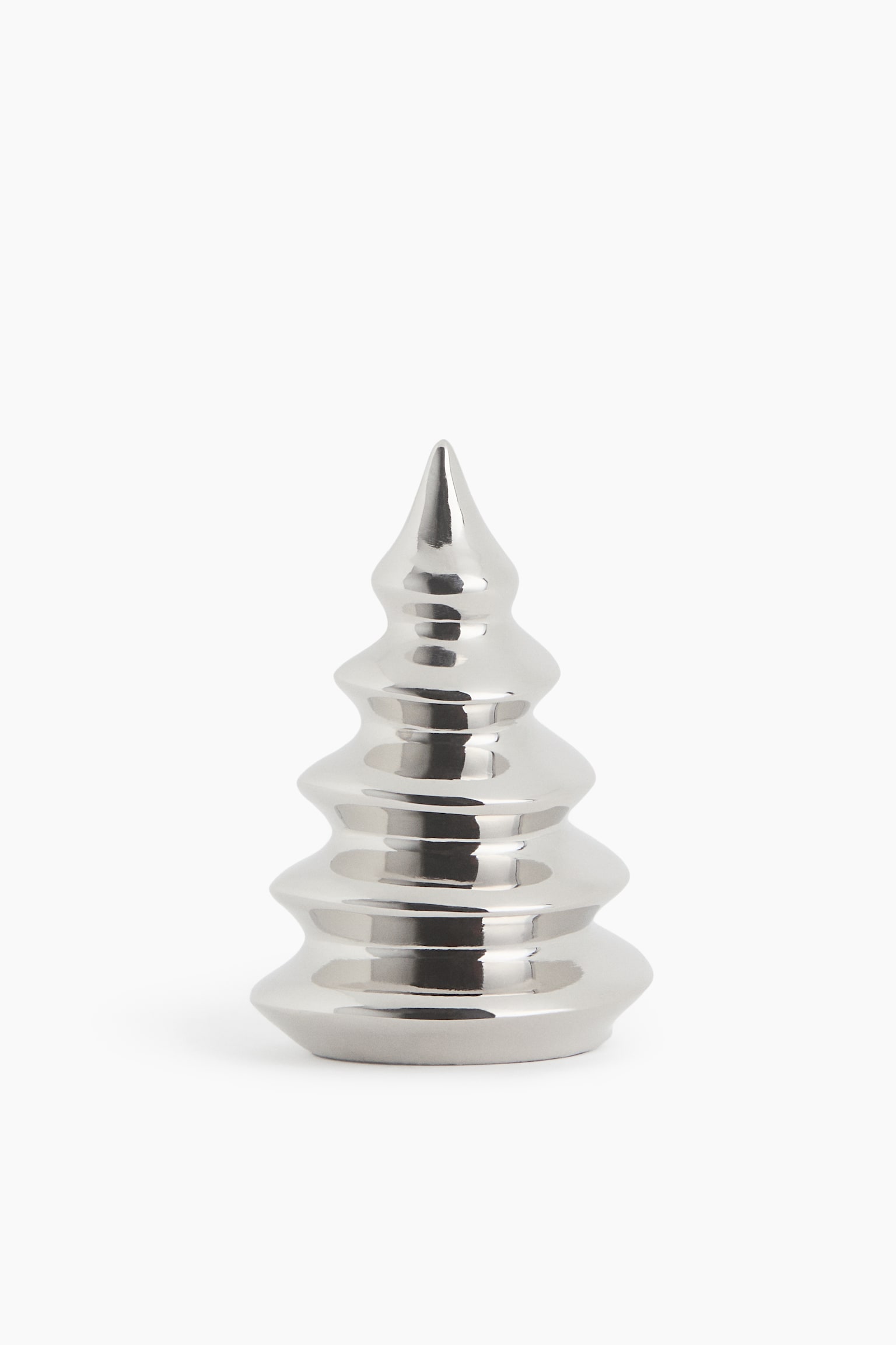 Kis fém karácsonyi dísz - Ezüstszínű/fenyőfa