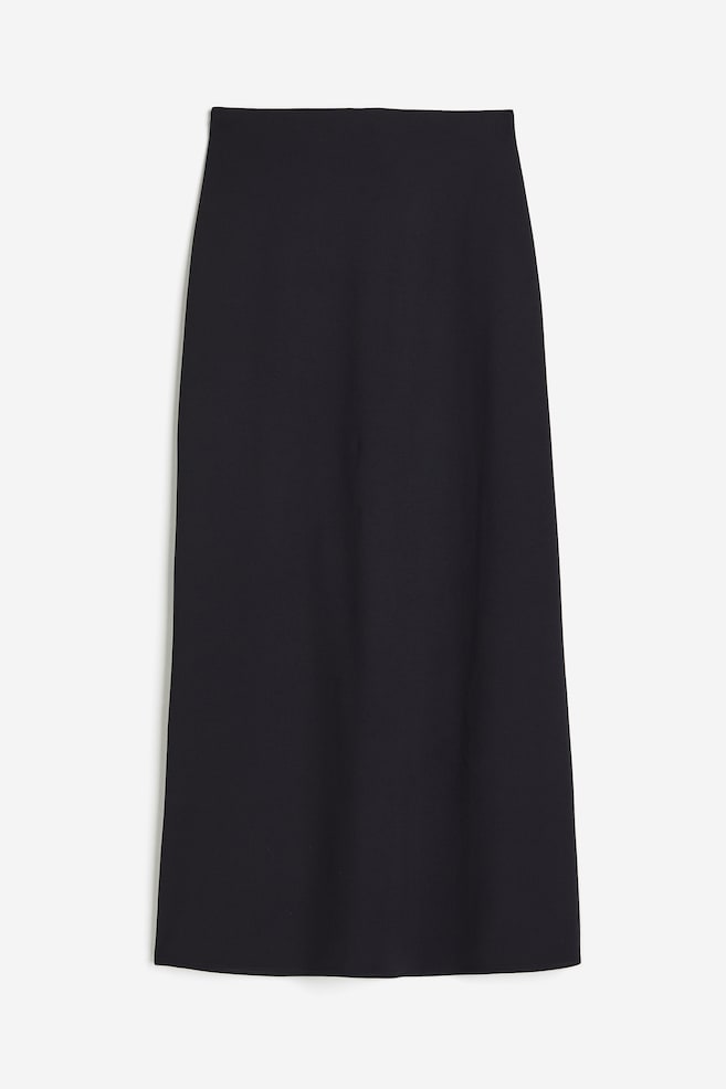 Long jersey skirt - Black - 2