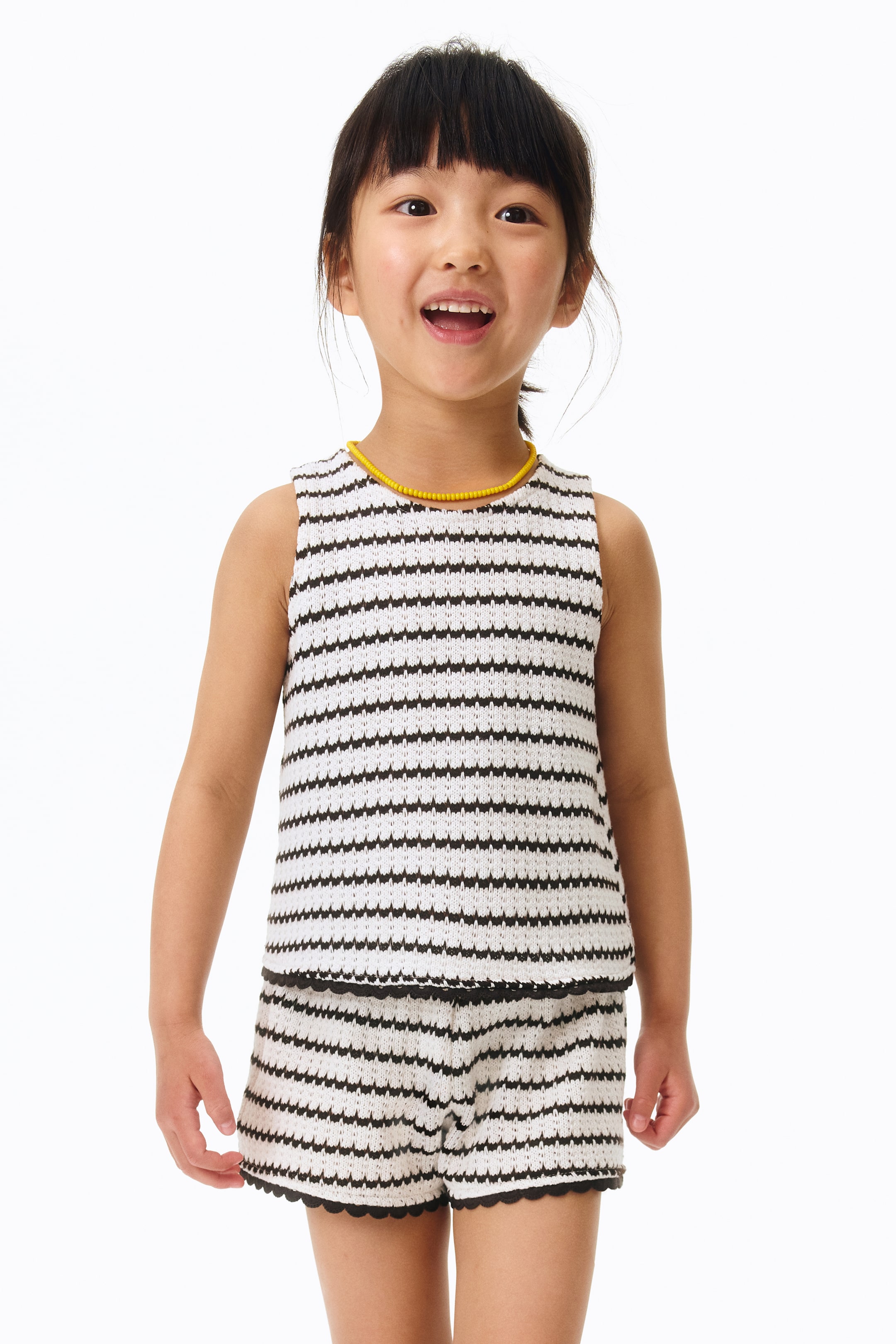 Short en tricot texturé