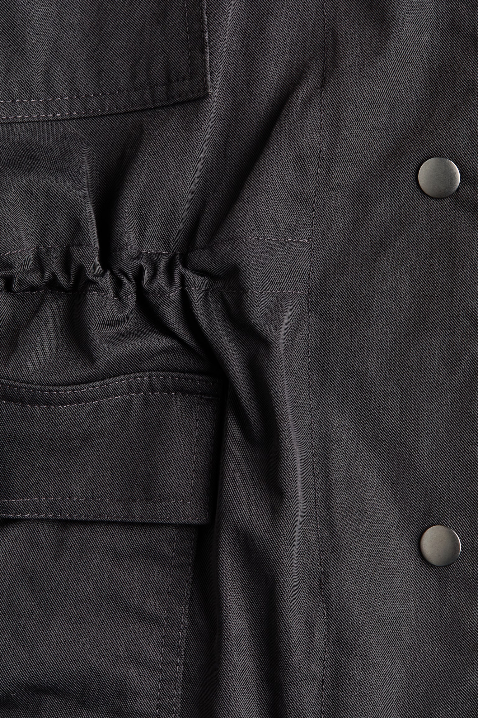 Женская куртка H&M Twill Cargo, цвет: Тёмный серый — фото 7