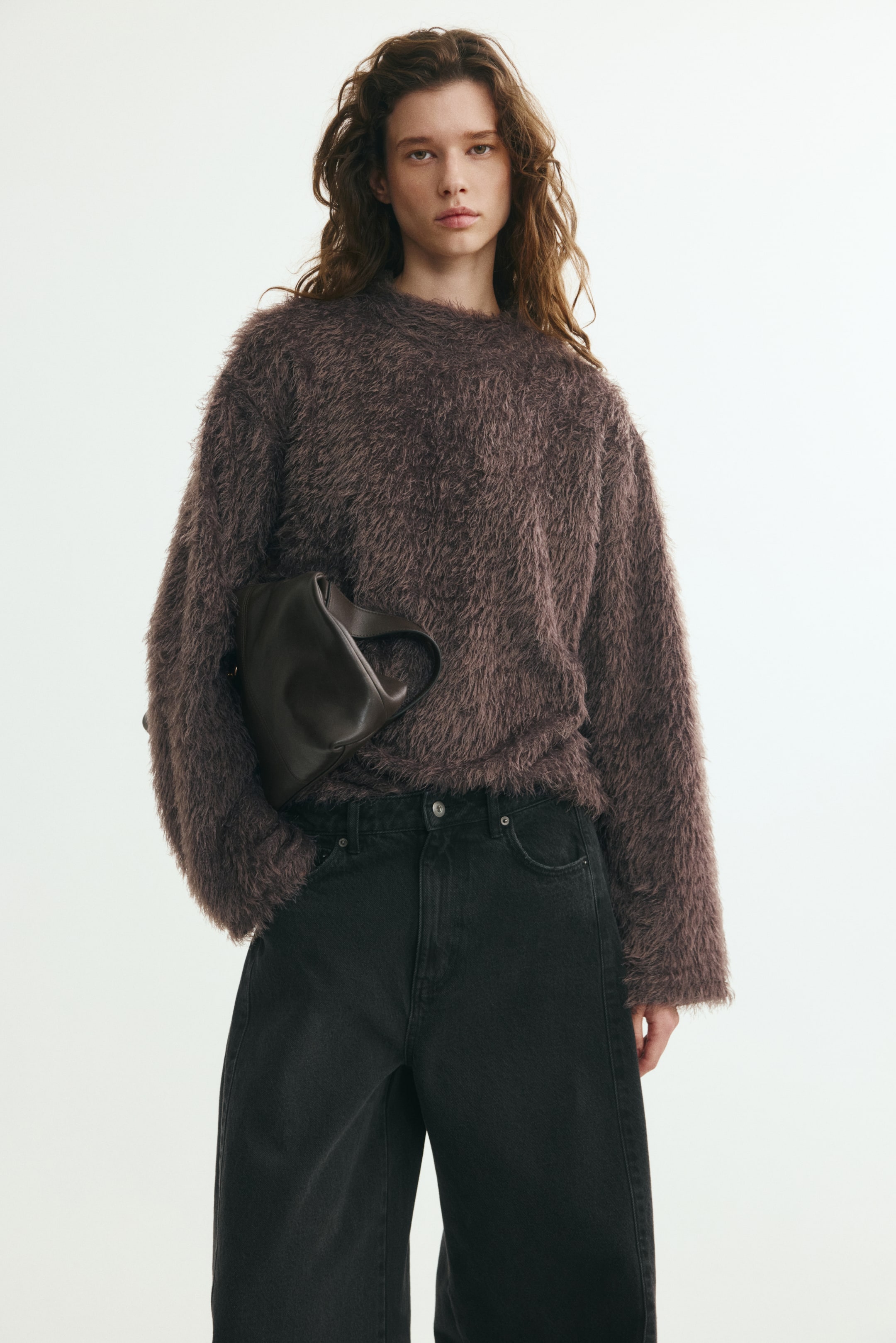 View larger image: Fluffy-knit turtleneck jumper - Dark mole - Ladies | H&M 1