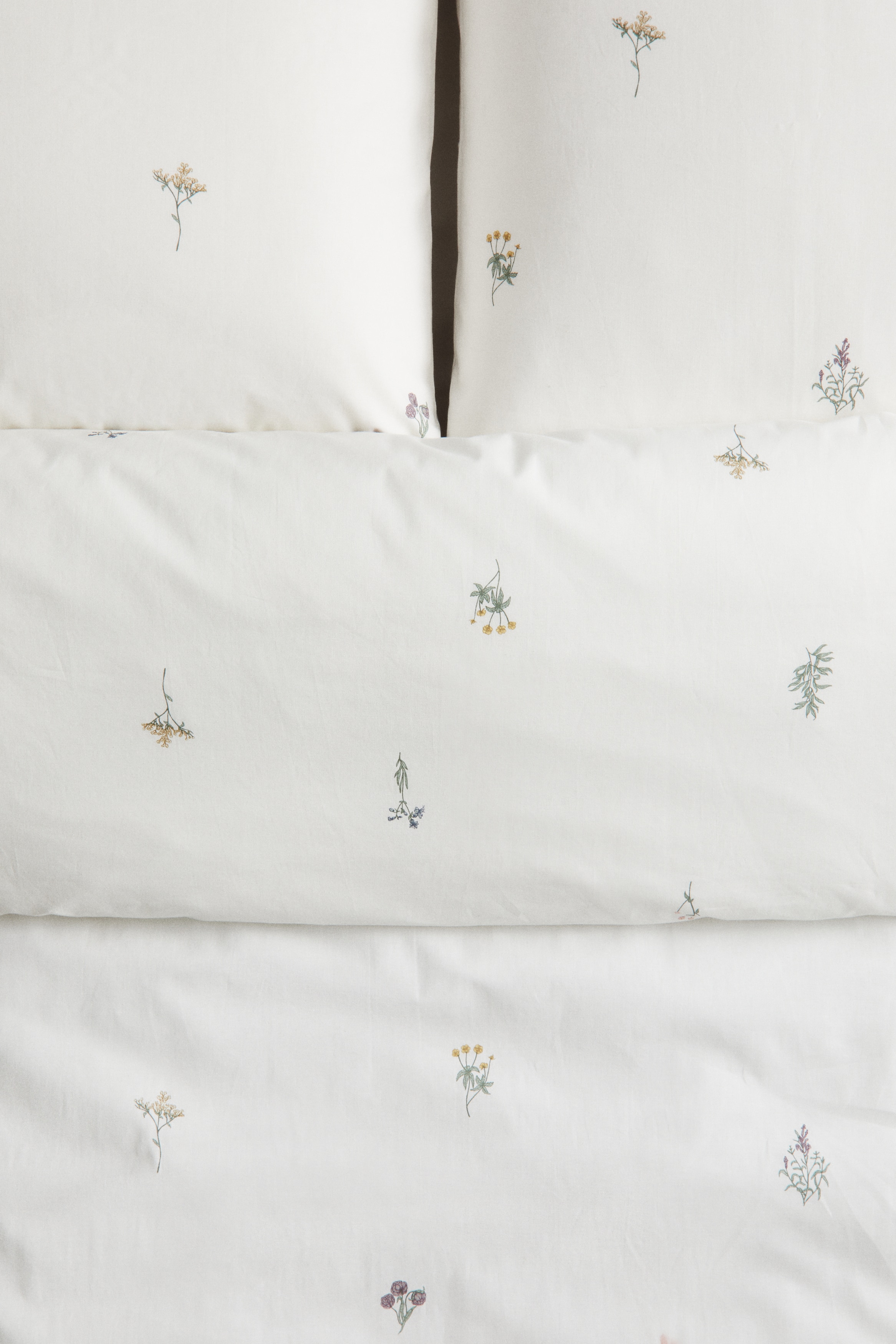 H&M home】モスリンダブル掛け布団カバーセット White 【公式通販】