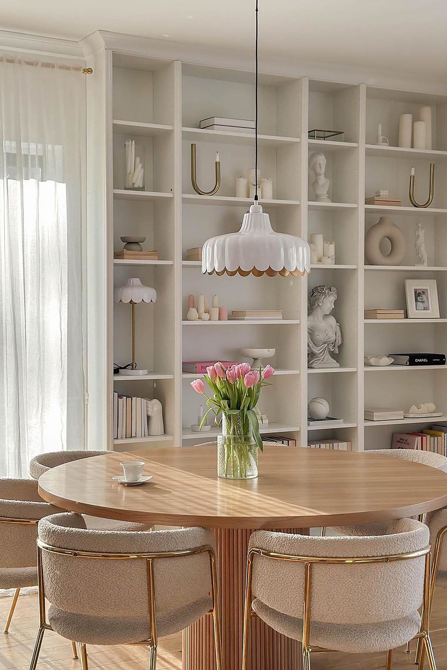 Wells Pendelleuchte 43cm - Weiß/Grün/Rosa