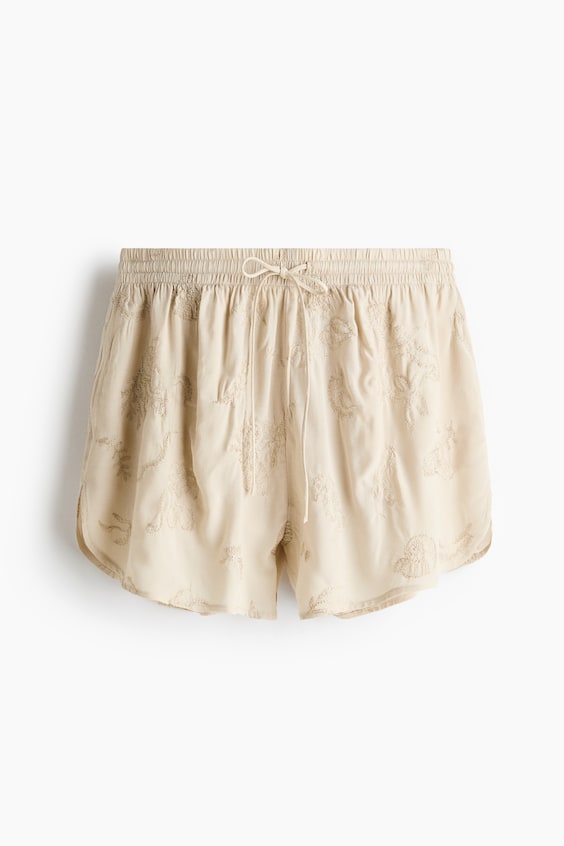 Женские шорты H&M Embroidered Viscose Shorts