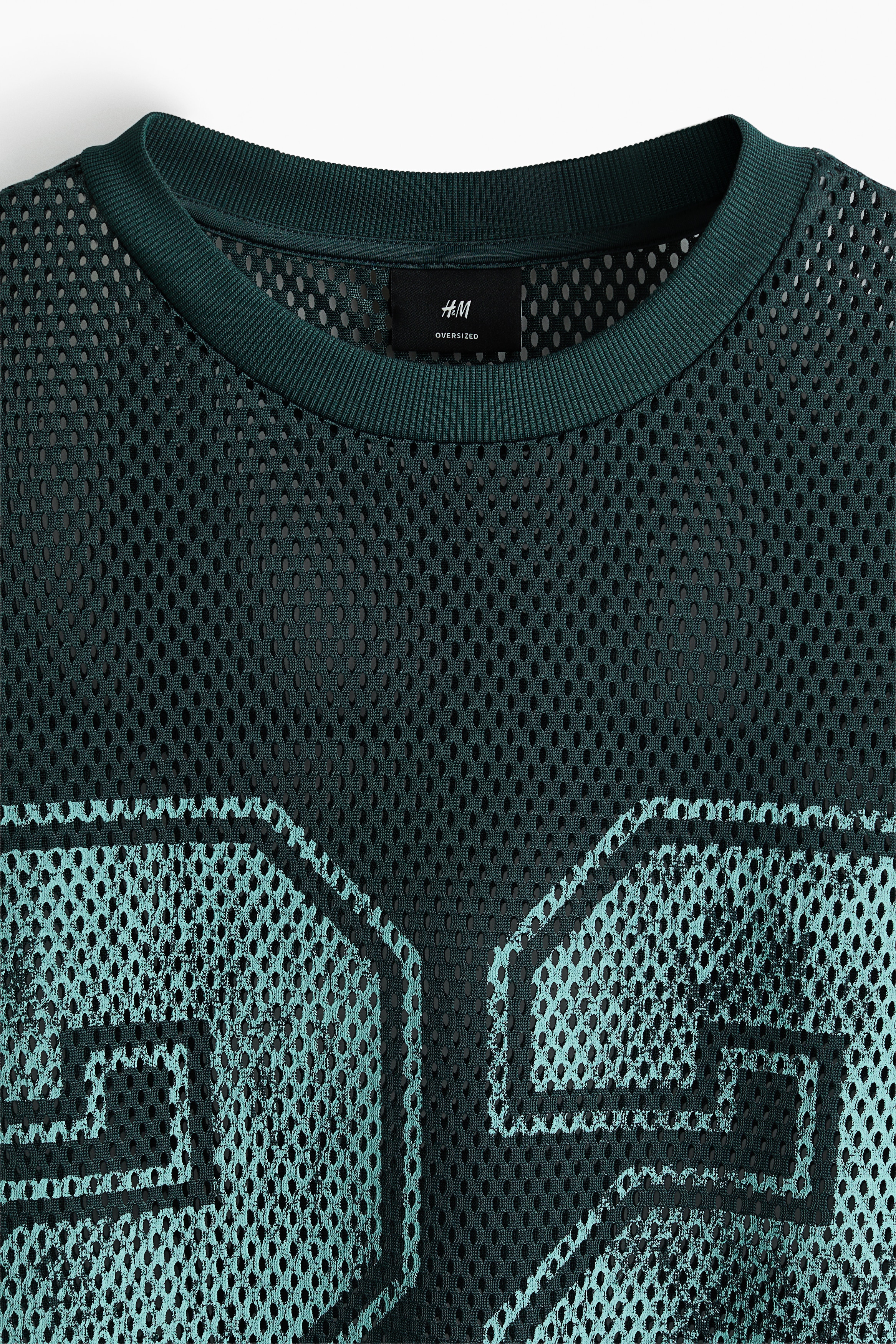Oversized Printed Mesh T-Shirt by H&M