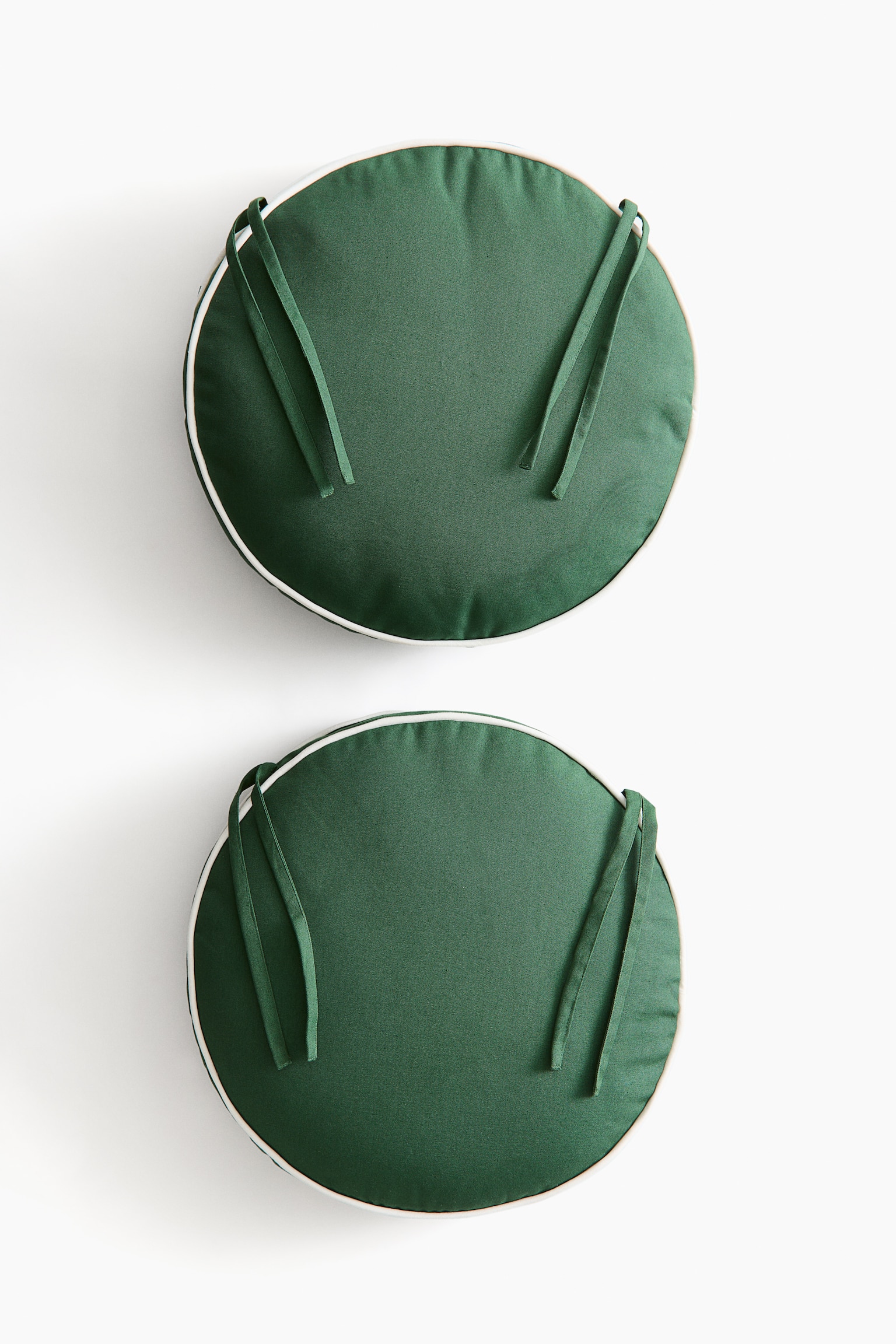 2-pack outdoor seat cushions - Dark green/Cream/Blue - 4