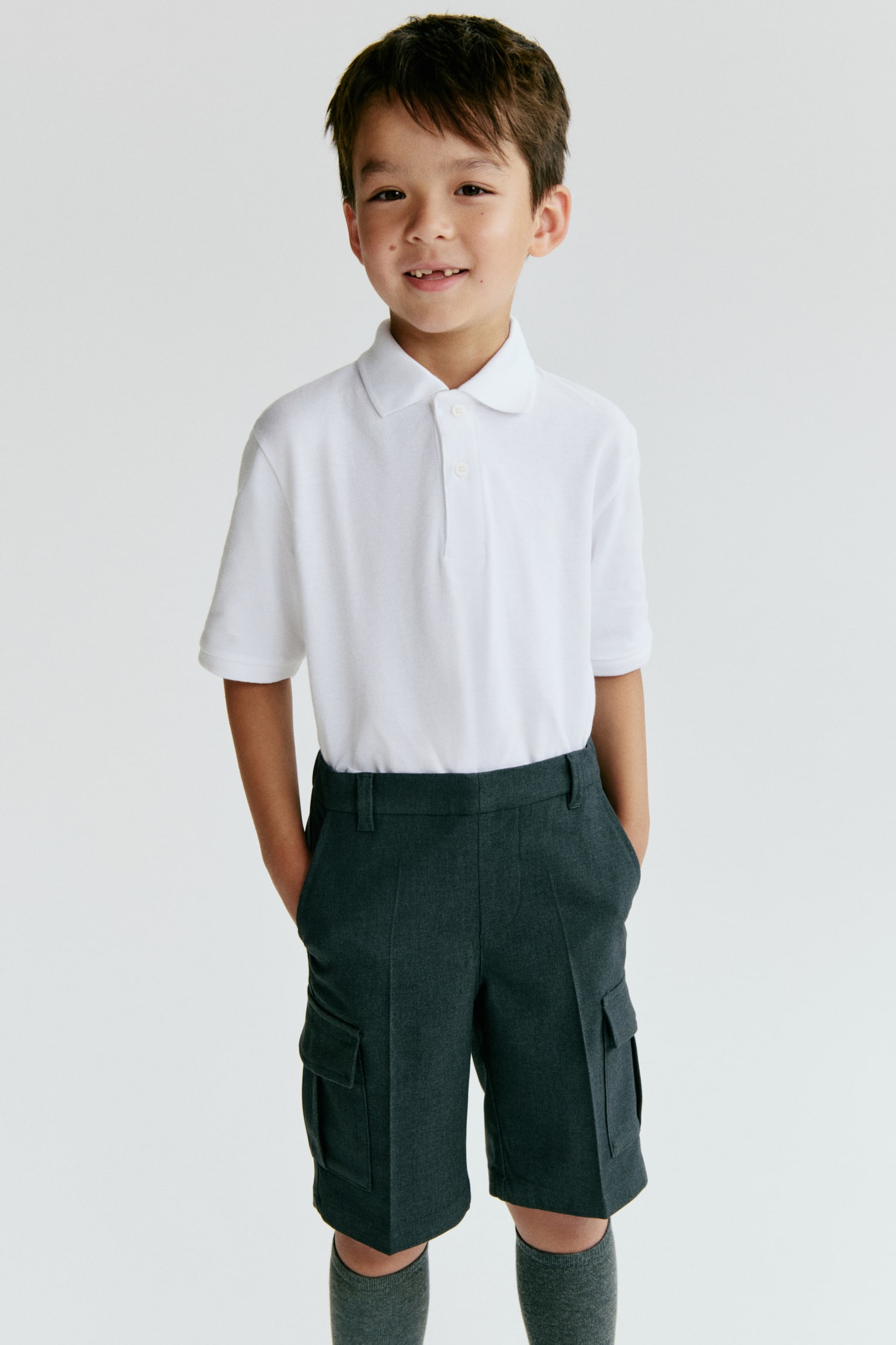 School shorts - Dark grey - 1