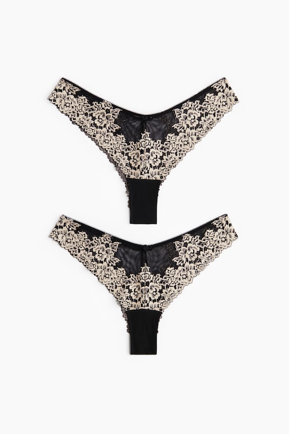 Женские кружевные трусы H&M Brazilian, 2 пары