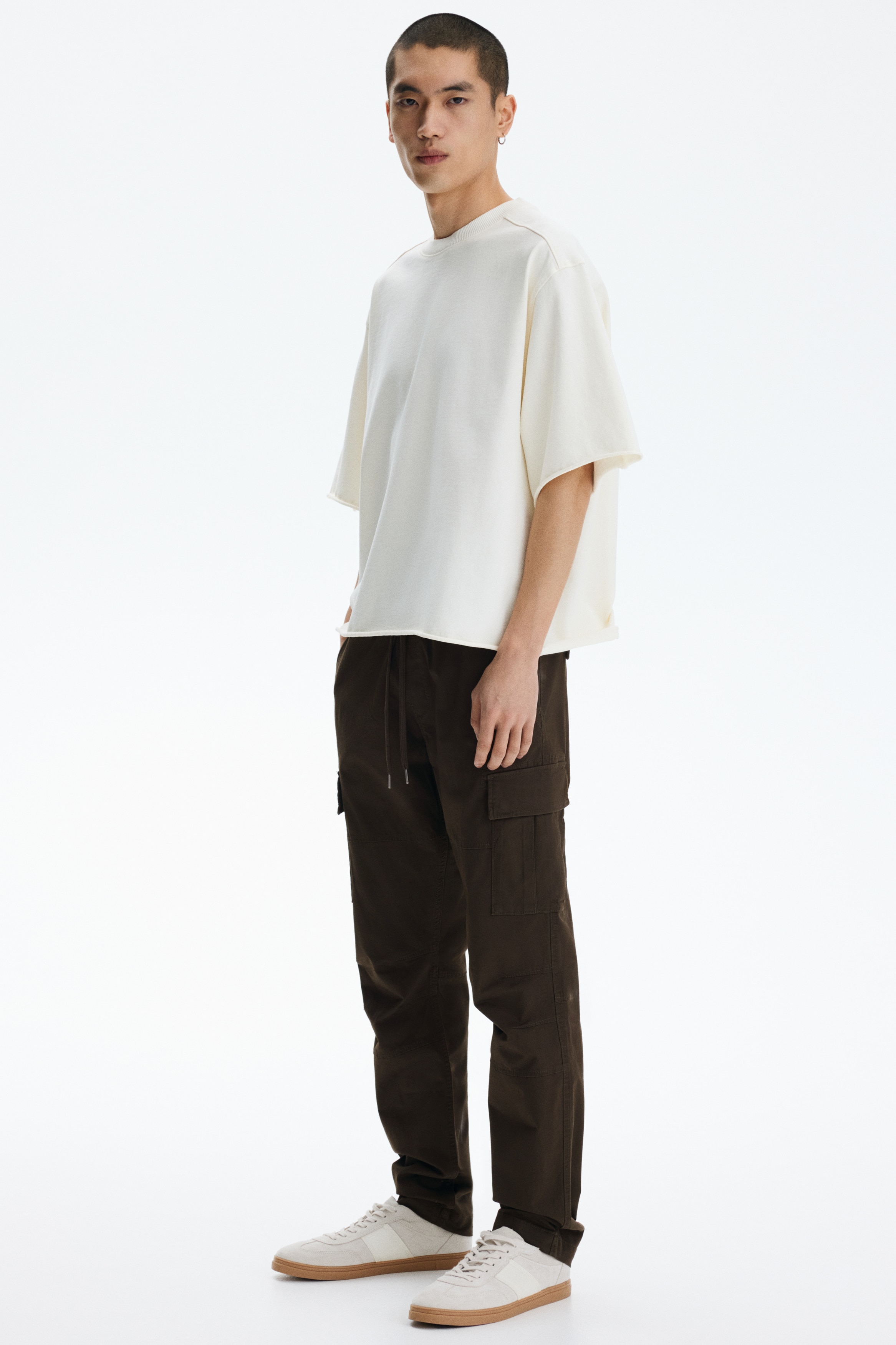 Cargohose in Slim Fit - Dunkles Khakigrün/Hellbeige/Schwarz/Dunkelgrau/Khakigrün/Khakigrün