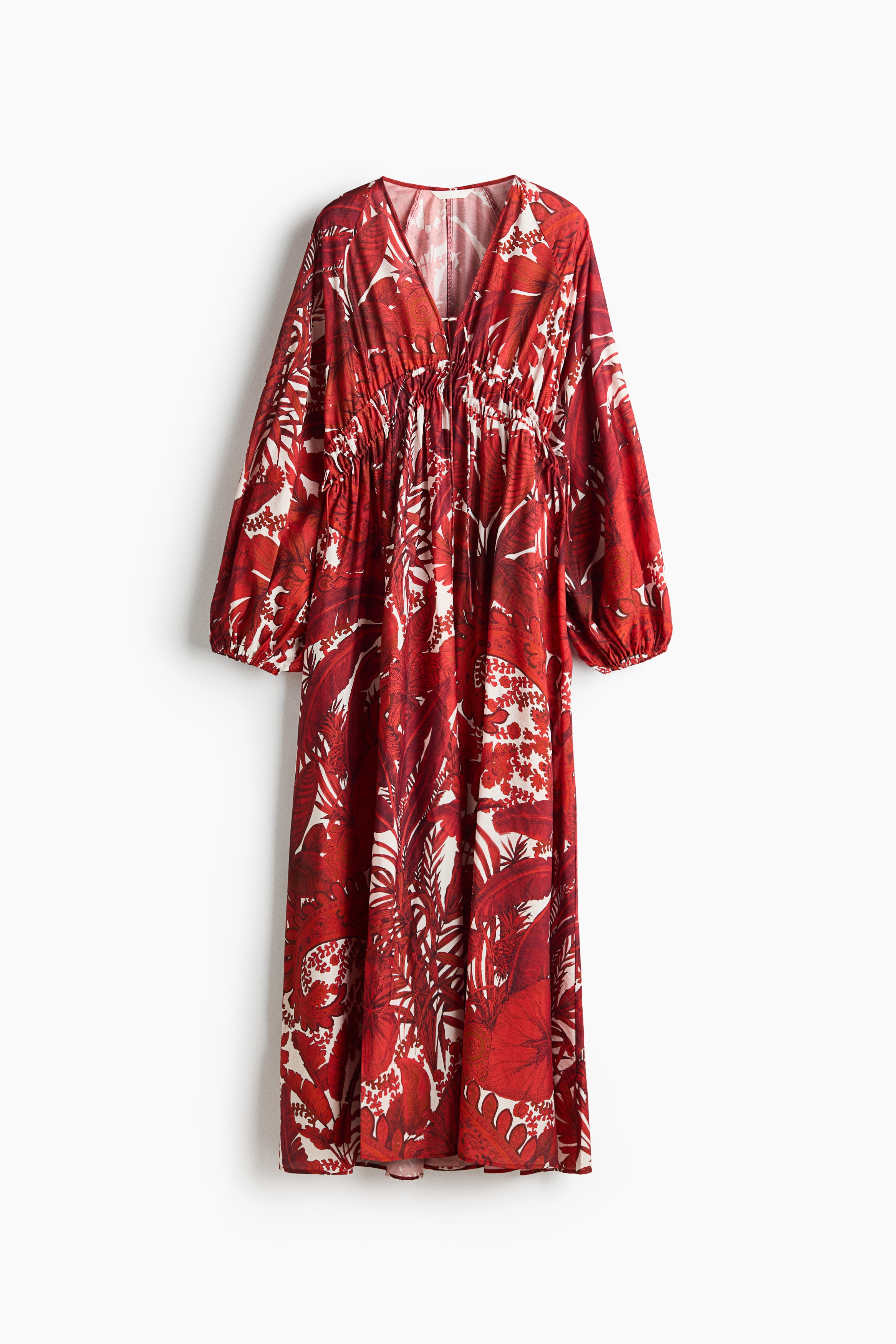 Balloon-sleeved tunic dress