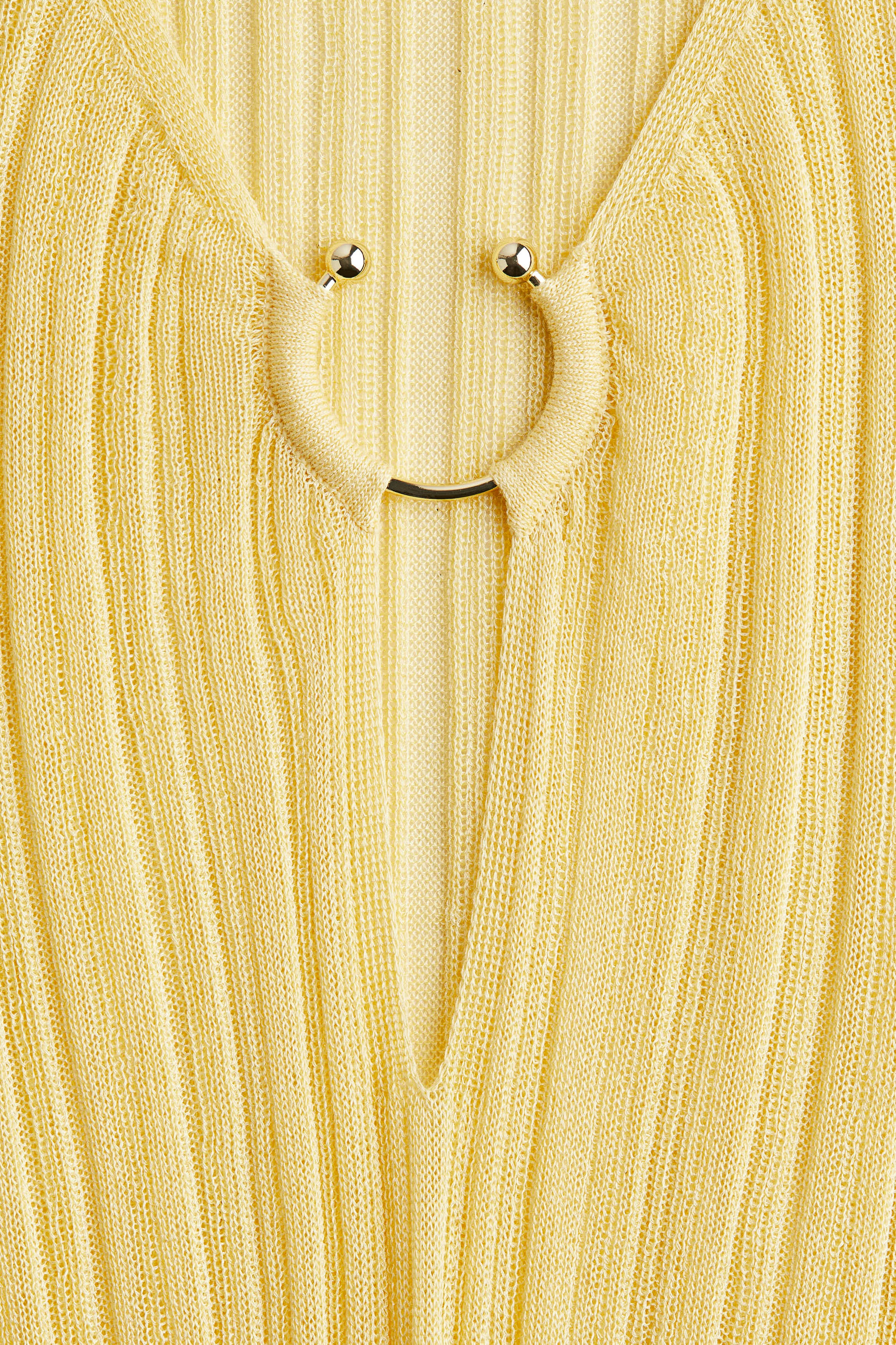 Women's Light yellow Rib-Knit Beach Dress | H&M US