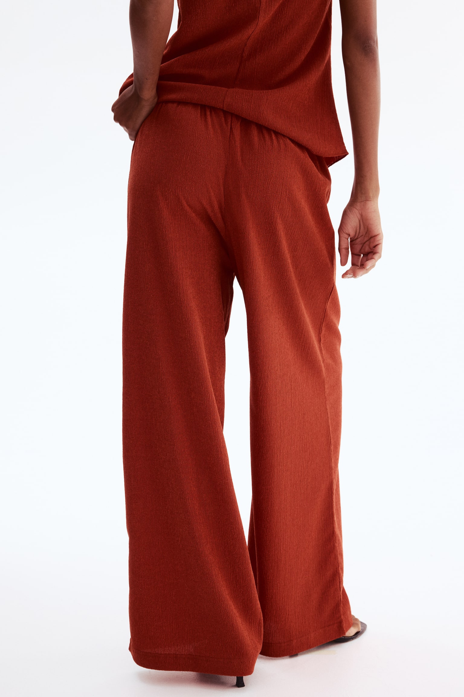 Pantalón en punto texturizado - Anaranjado quemado/Crema/Franjas/Café teja/Café oscuro/Diseño - 5
