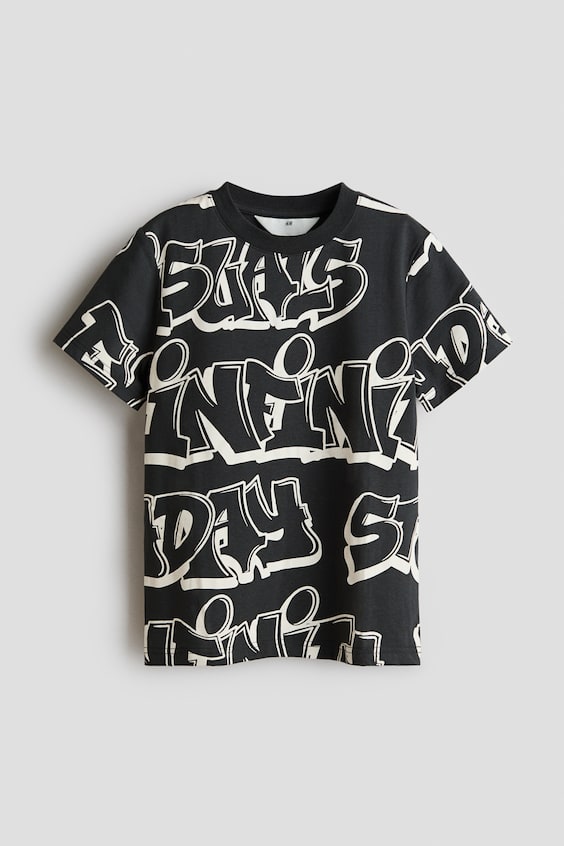 Детские футболки H&M Printed cotton T-shirt