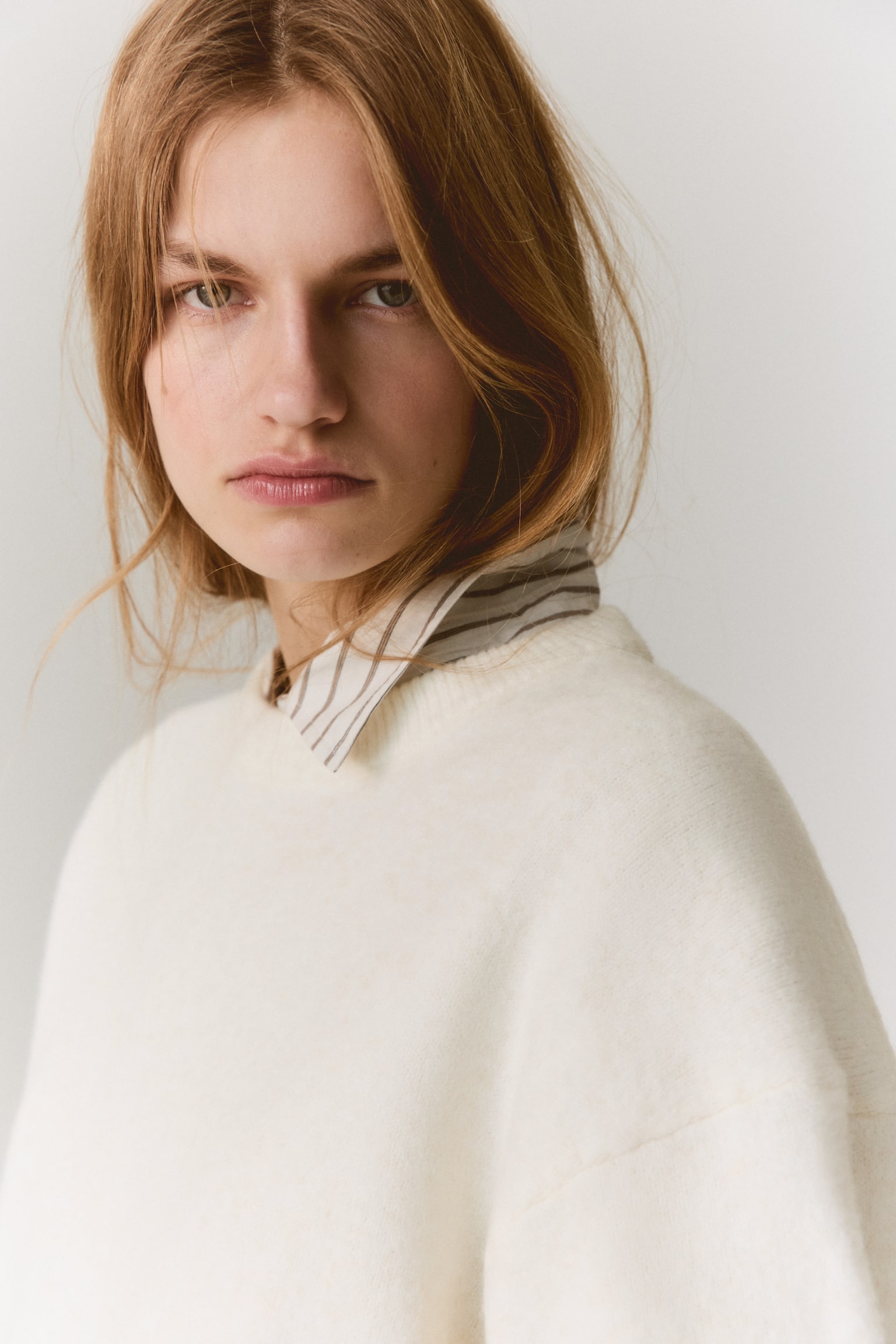 Женский свитер H&M Oversized Sweater, цвет: Кремовый — фото 6