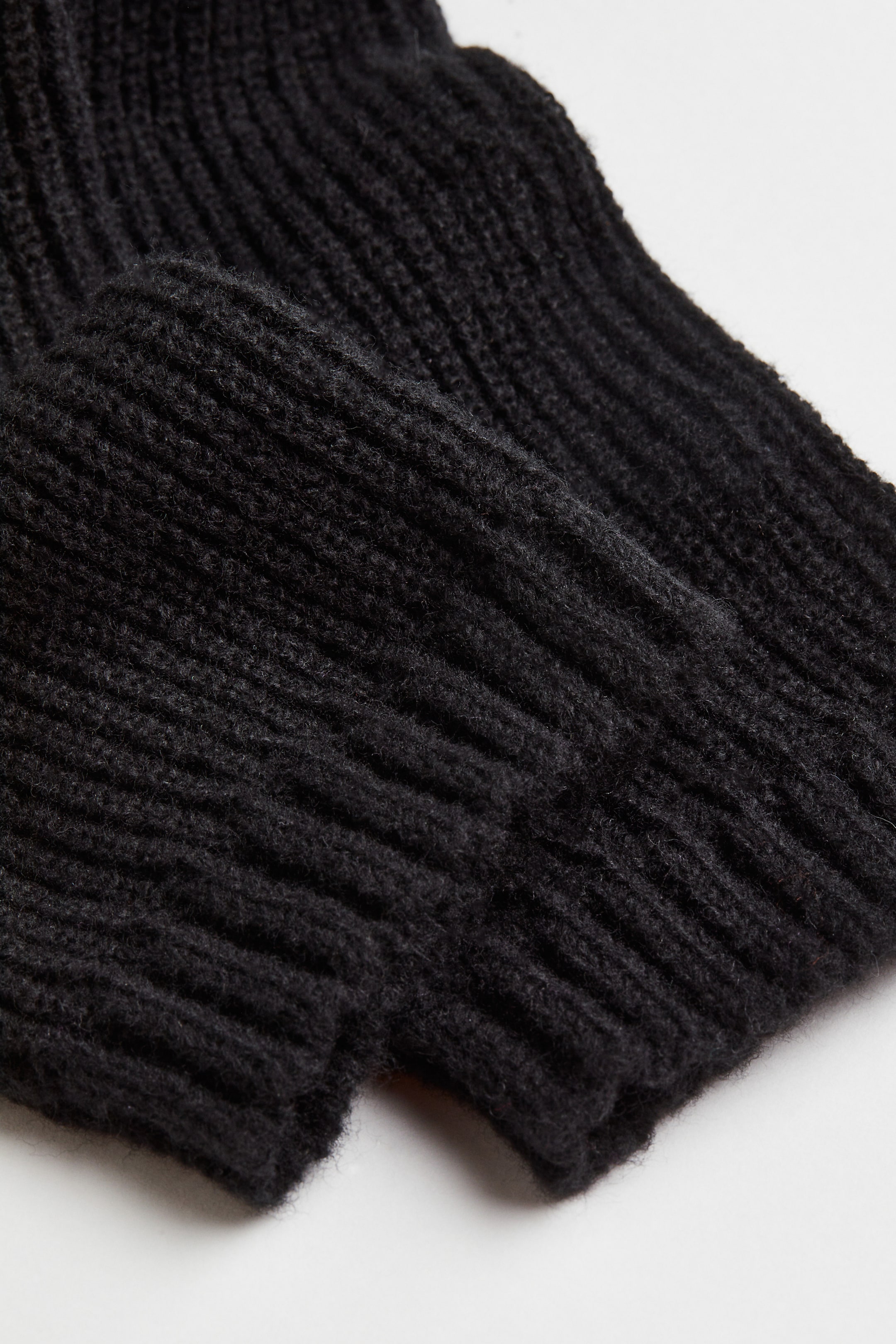 Ribknit leg warmers Black Ladies H&M GB