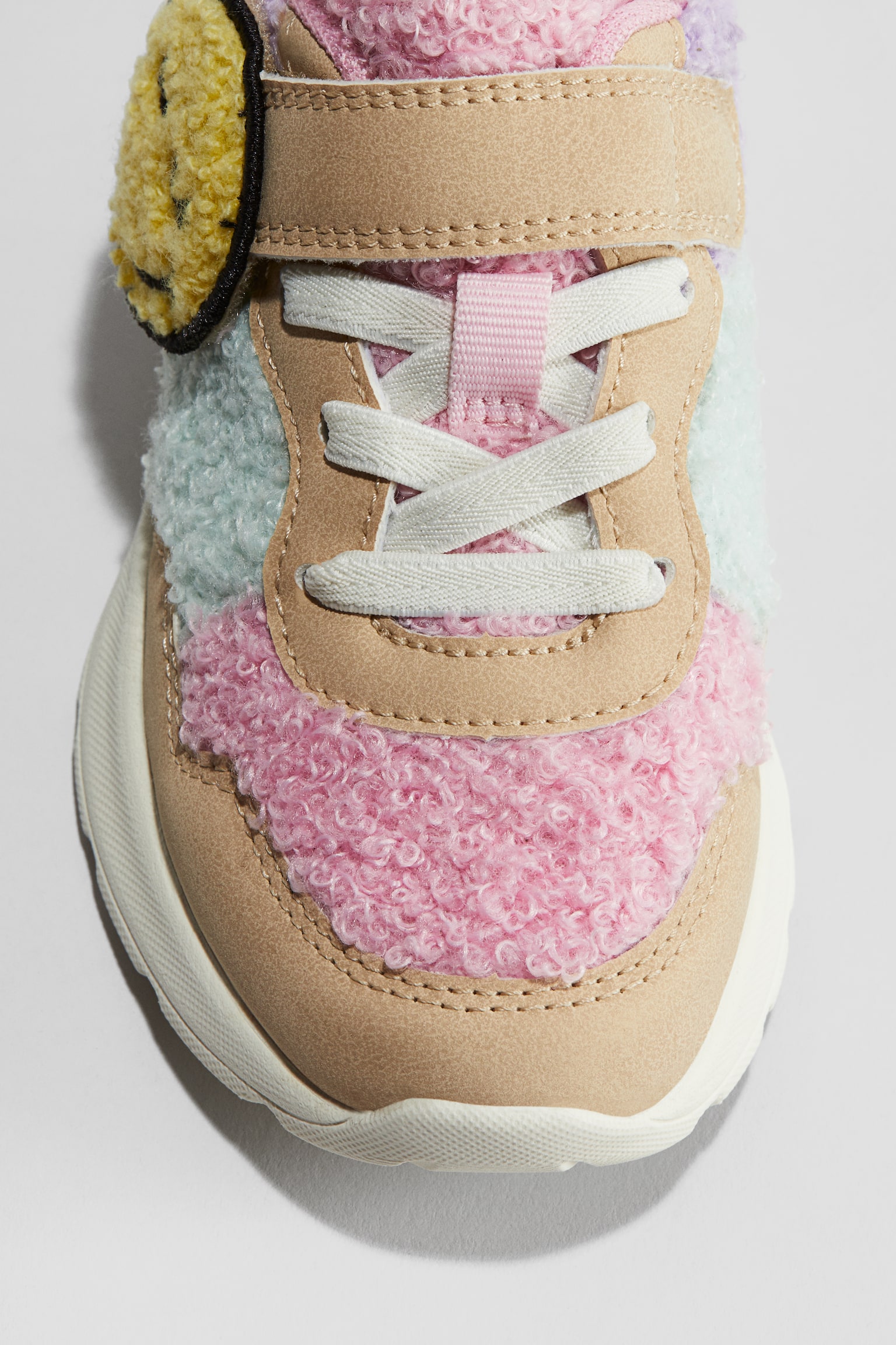 Fluffy trainers - Beige/Block-coloured - 4