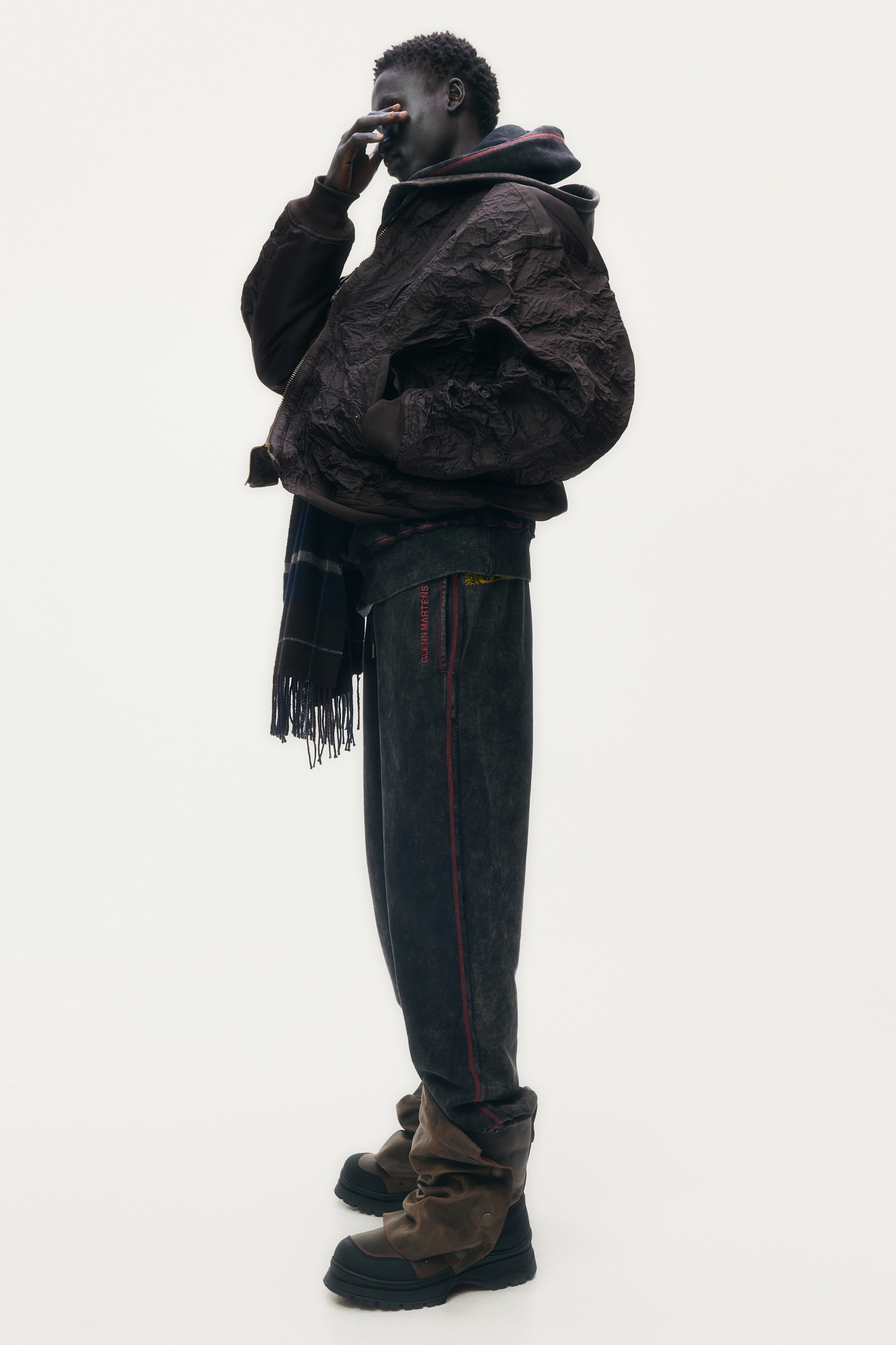 グレンマーティンスGlennMartens ×フォイルフライトジャケットS