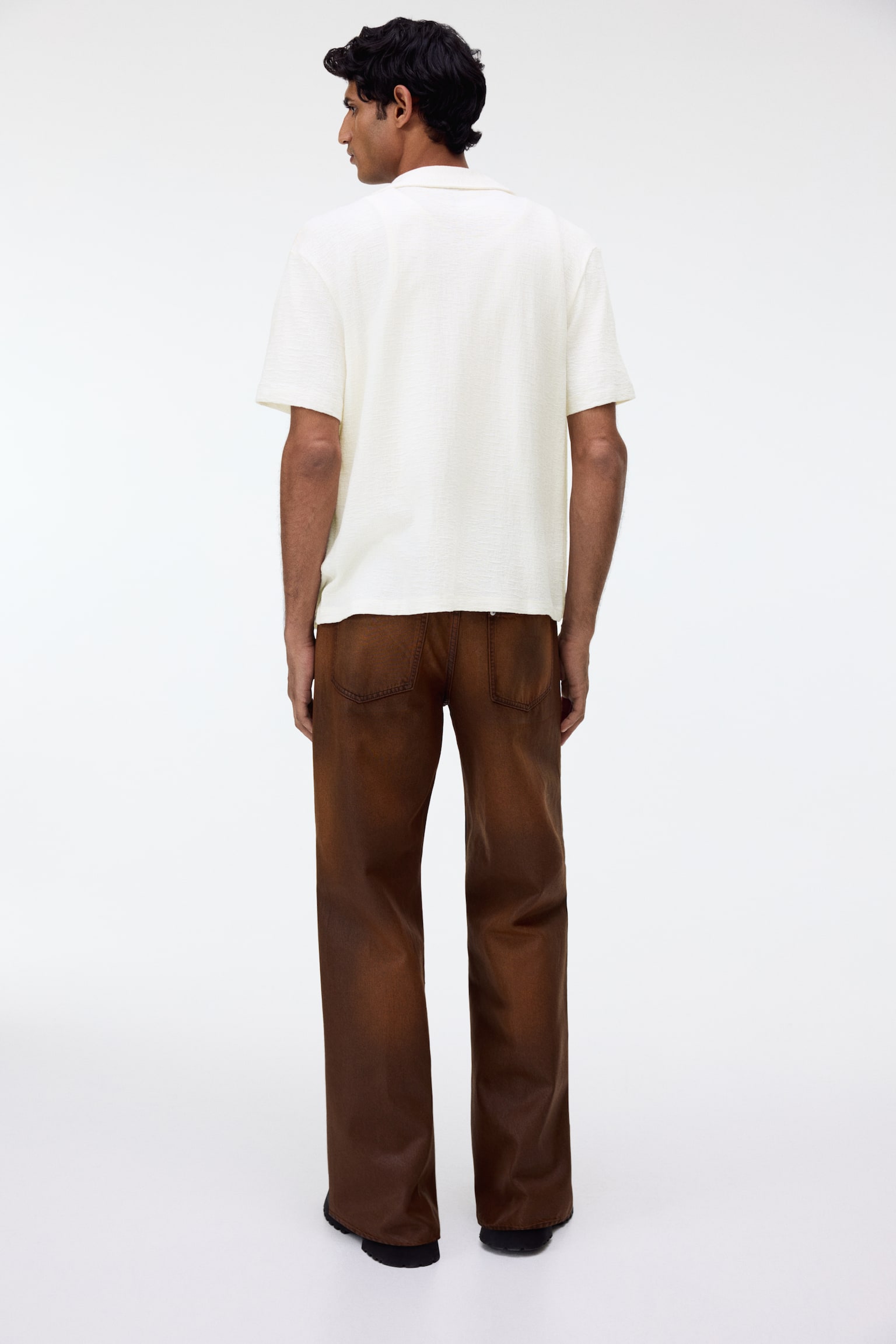 Camisa resort Regular Fit de punto - Blanco/Verde caqui oscuro/Negro/Beige oscuro/Verde caqui - 3