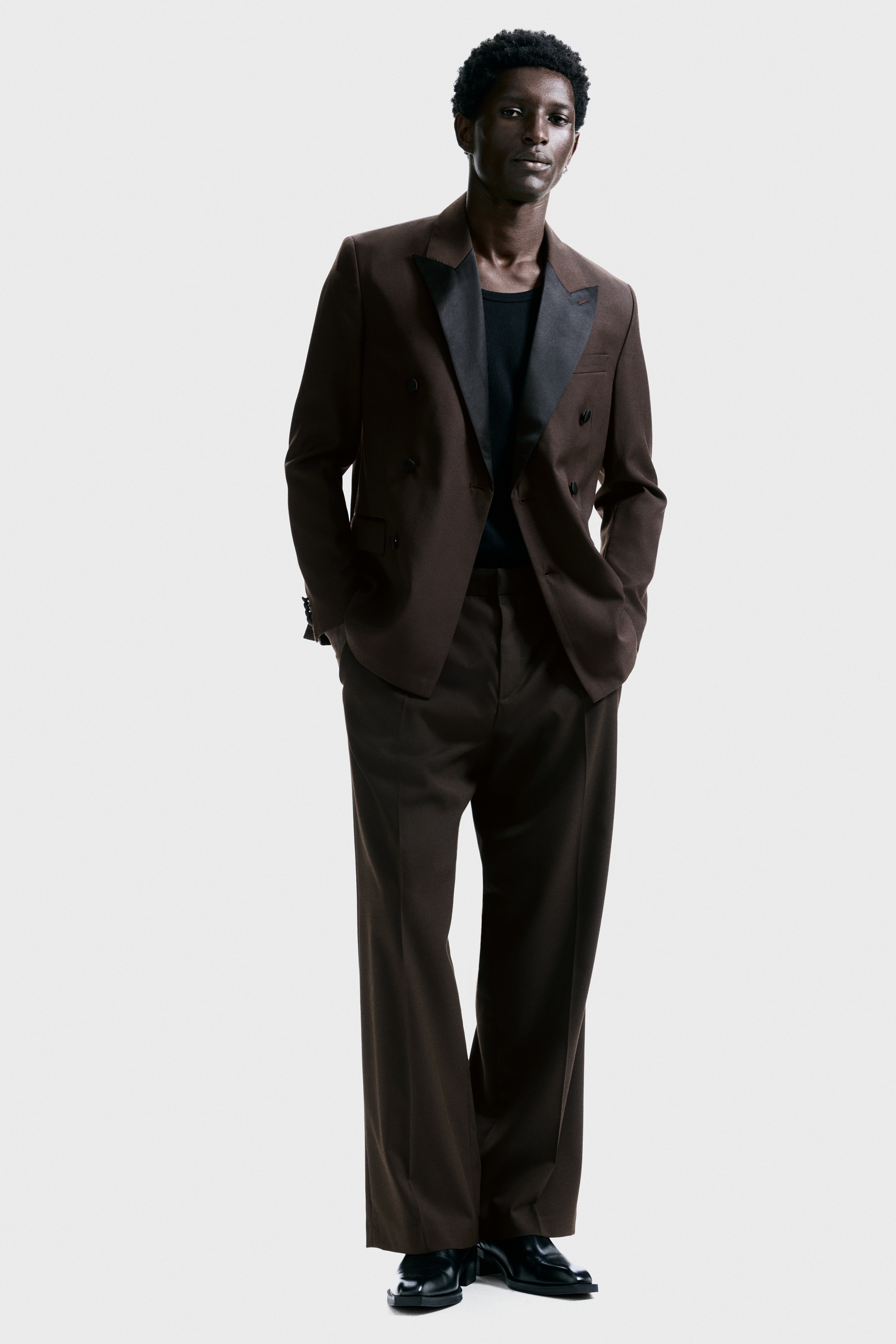 Regular Fit Wool-blend tuxedo jacket