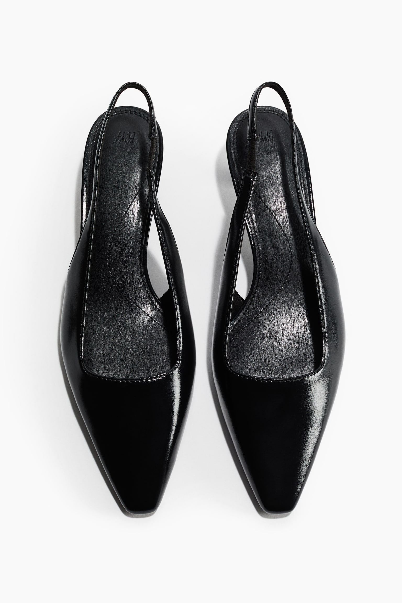 Kitten-heeled slingbacks - Black/Dark brown - 3