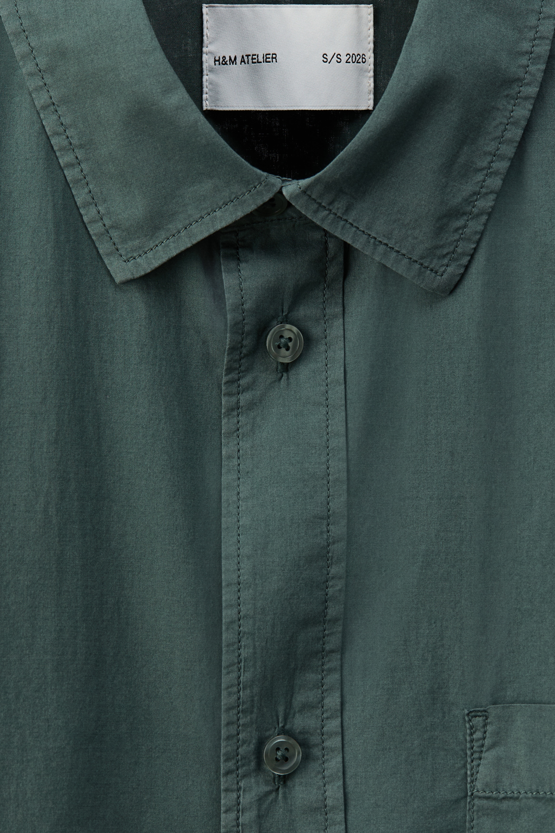 Men's Dark green Loose-Fit Cotton Poplin Shirt | H&M US