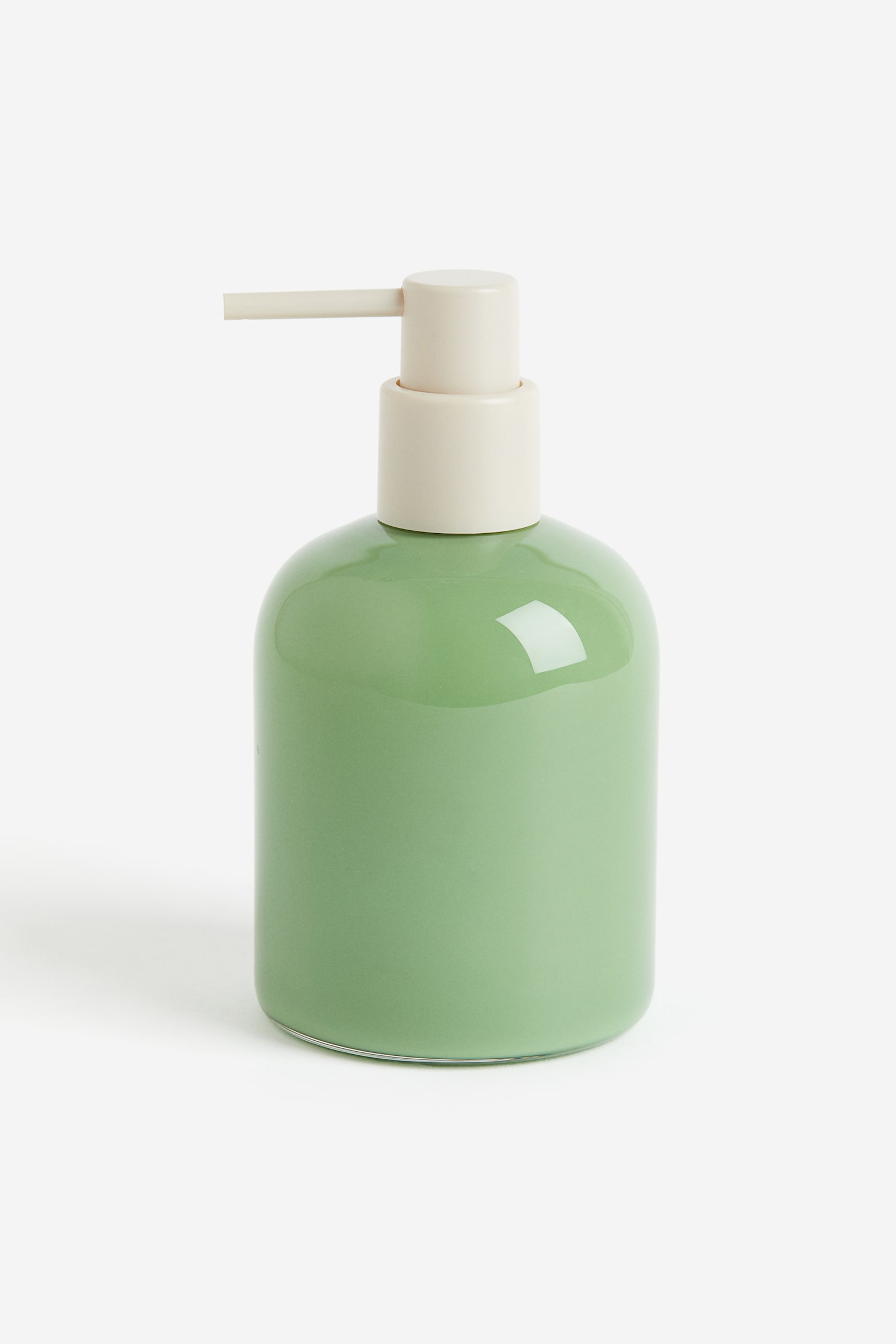 Glass soap dispenser - Green/Light grey - 1