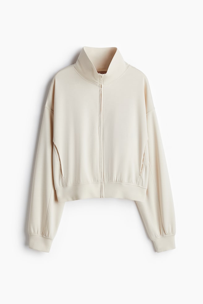 Superzacht vest met rits - Lichtbeige/Donkergrijs - 1