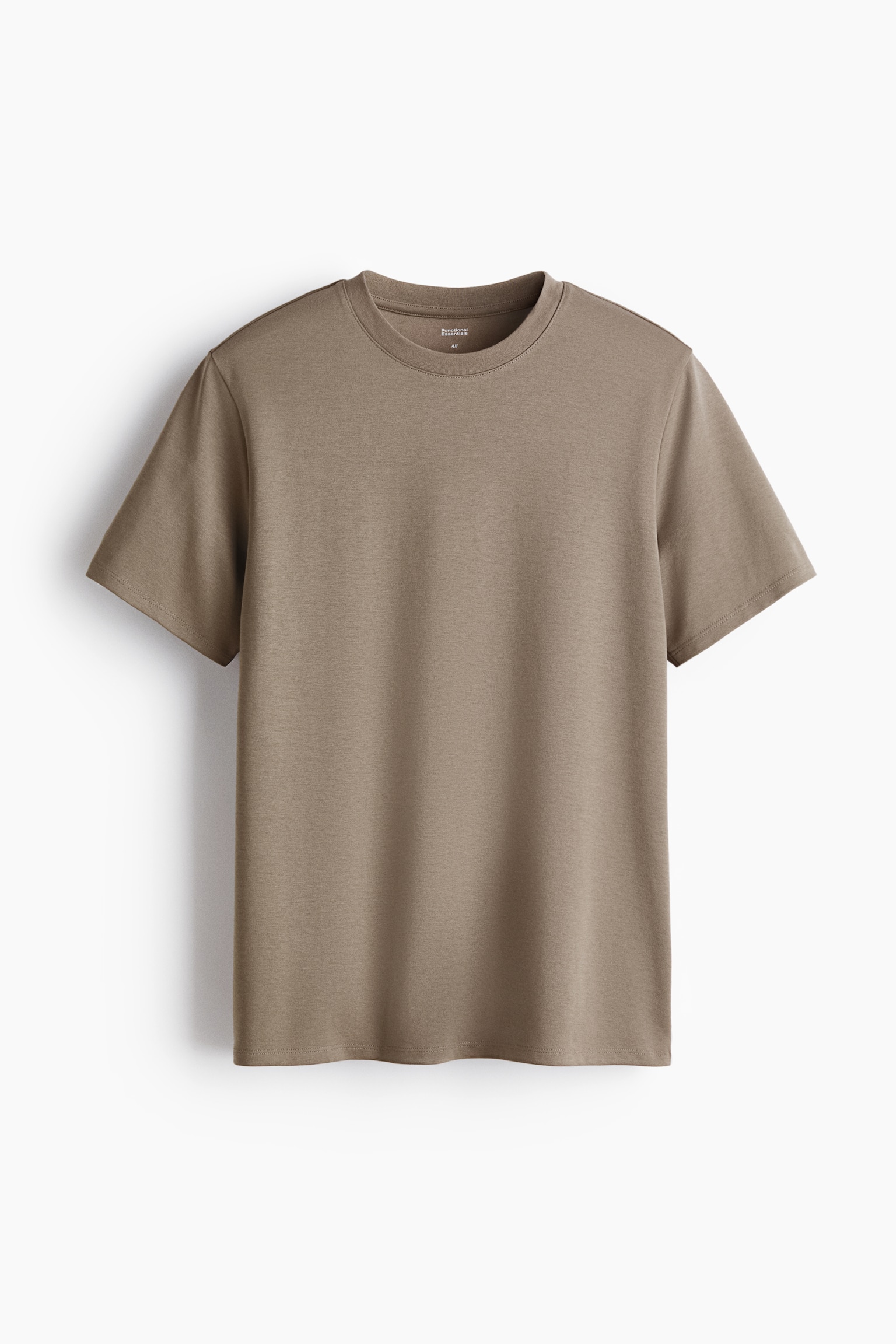 Cooling Regular Fit T-Shirt-Dark beige - 1