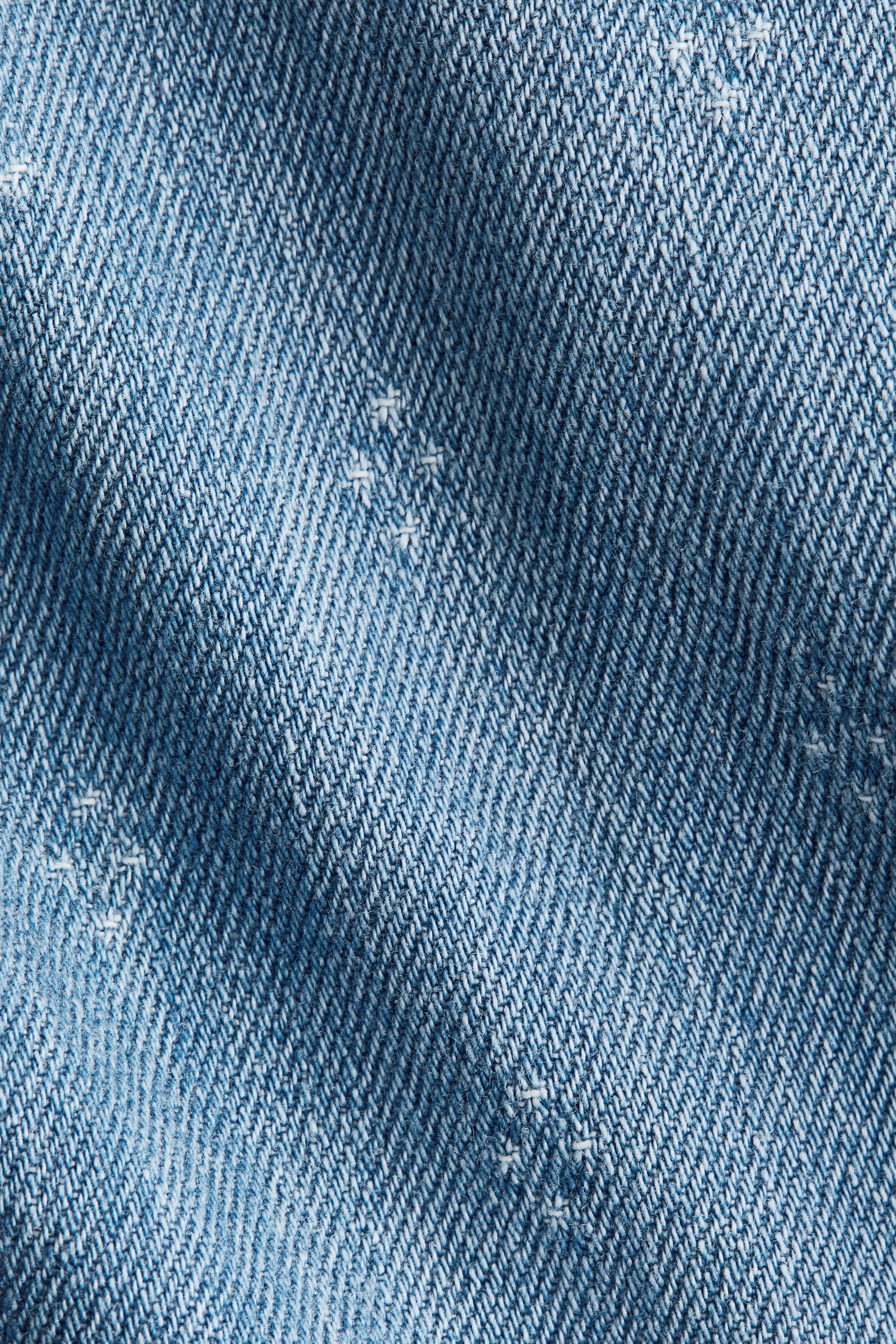 Flared-Skirt Denim Dress
