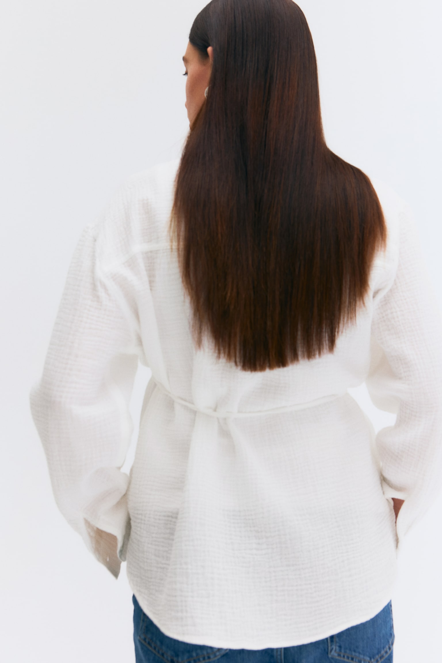 MAMA Before & After Muslin shirt - White/Dark khaki green/Beige/Striped - 6