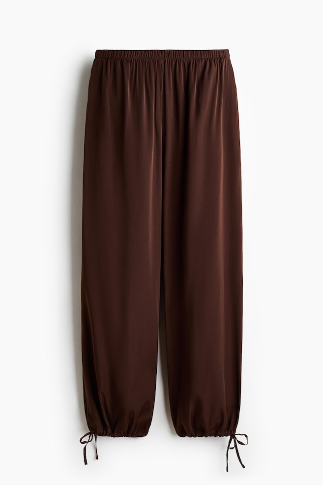 Pantalon ballon à cordon - Brun foncé/Noir/Beige clair - 1