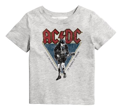 T-shirt with Printed Design - Gray/AC/DC - Kids | H&M US